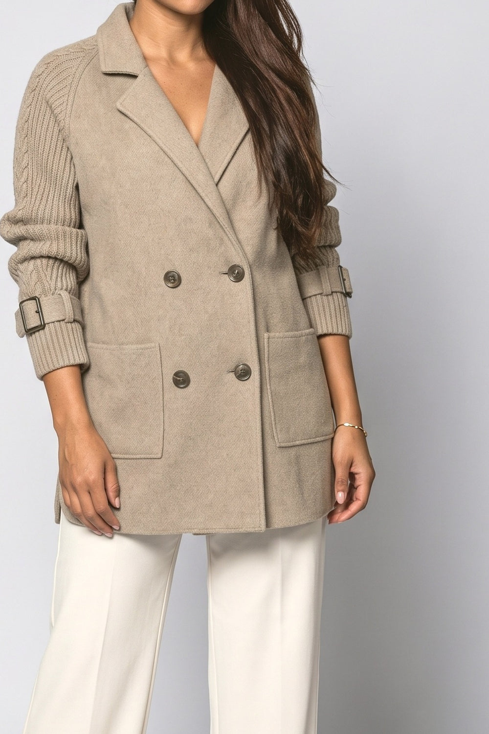 Knit Wool Coat, fabric detail