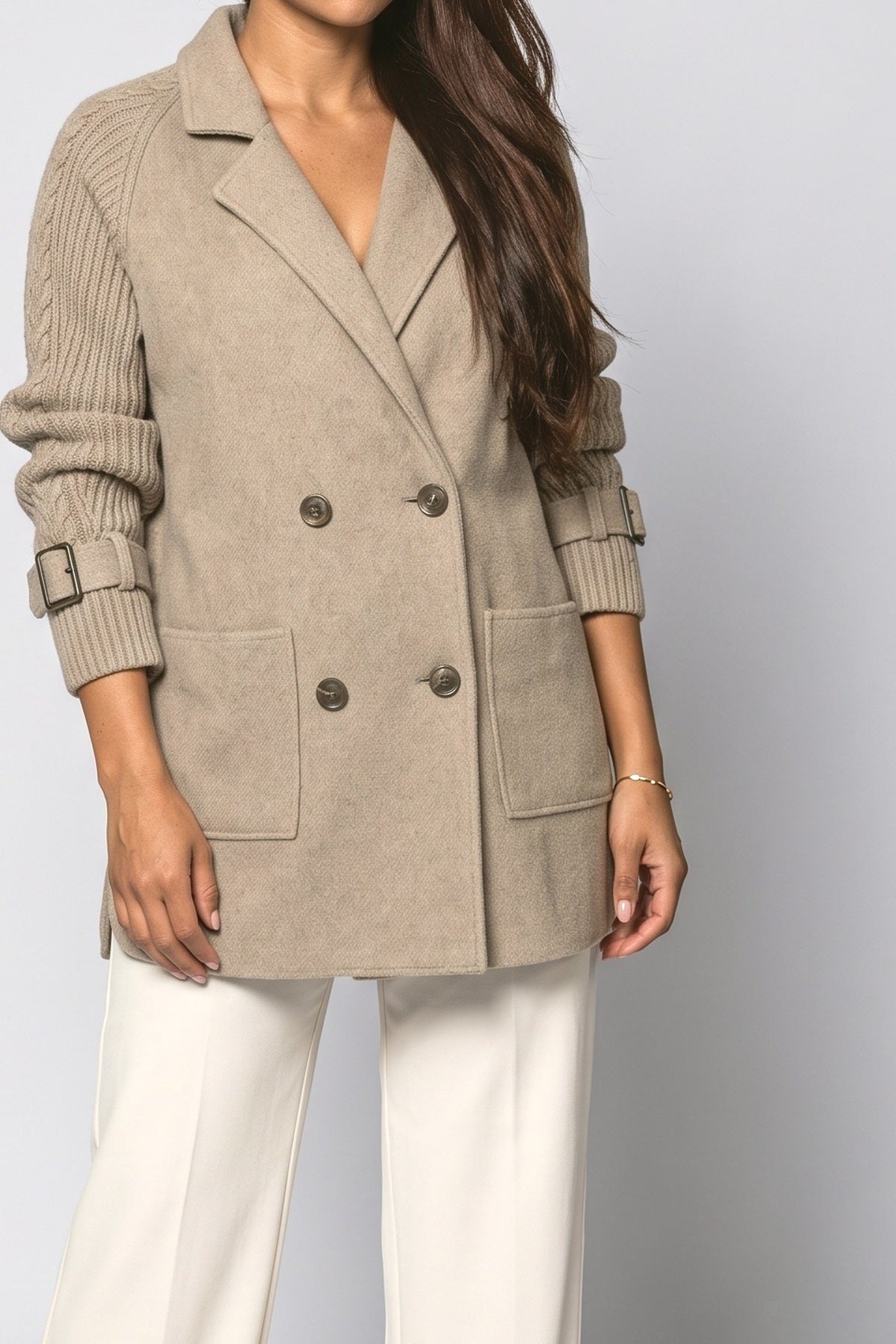 Knit Wool Coat, fabric detail
