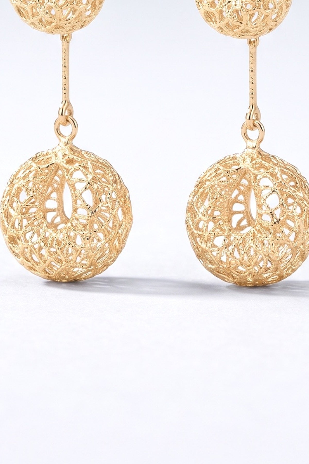 Drop Earrings, fabric detail