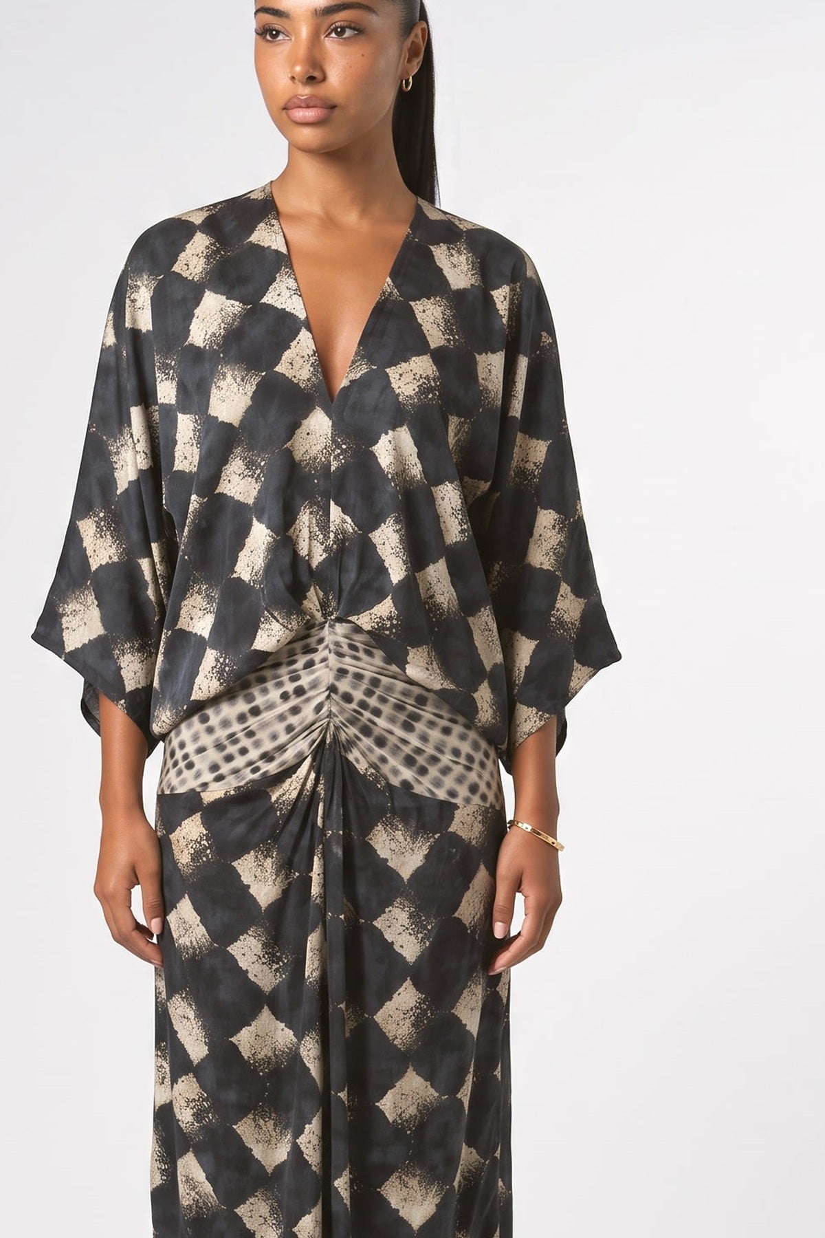 Plaid Maxi Dress, fabric detail
