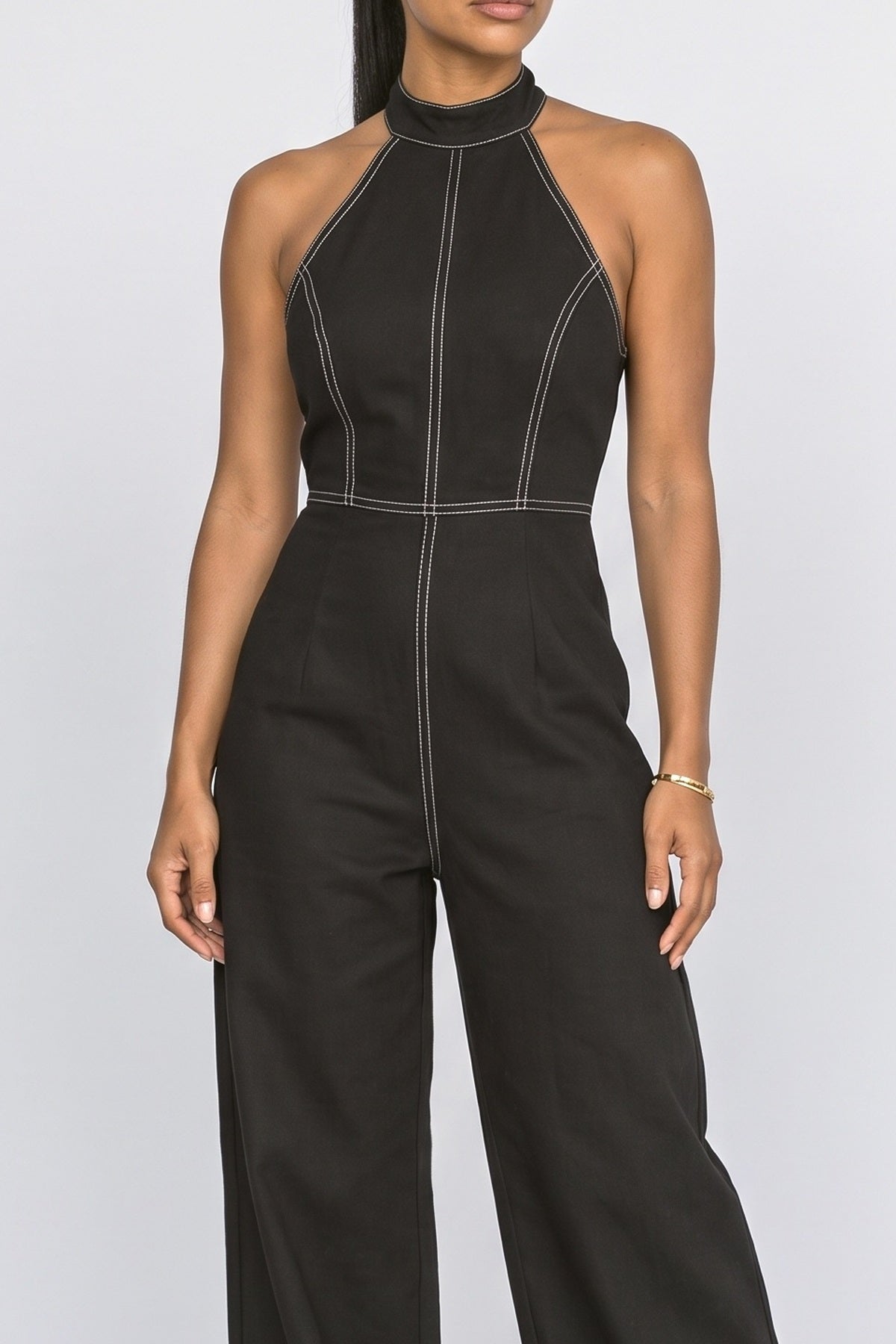 Halter Neck Jumpsuit, fabric detail