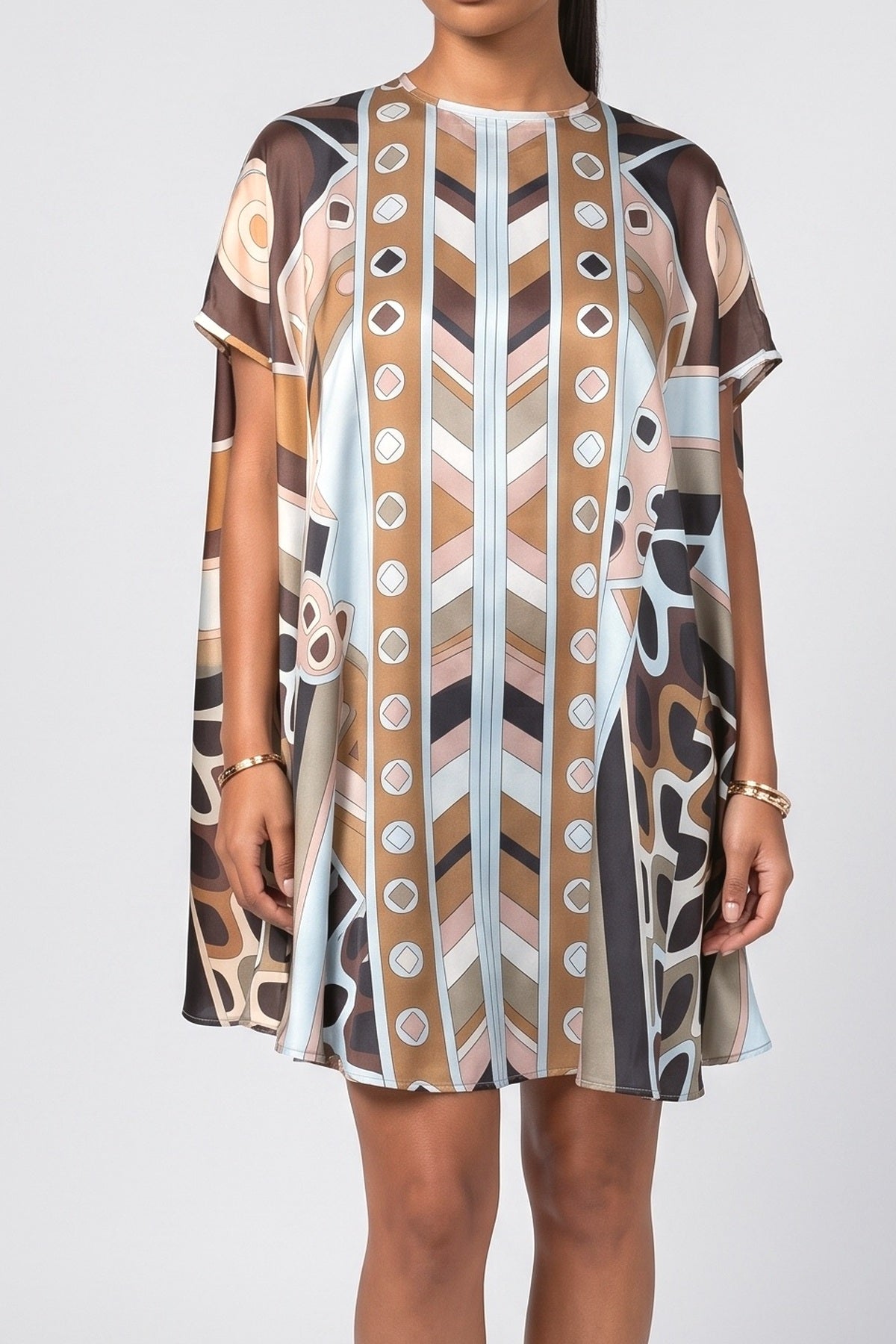Geometric Mini Dress, fabric detail