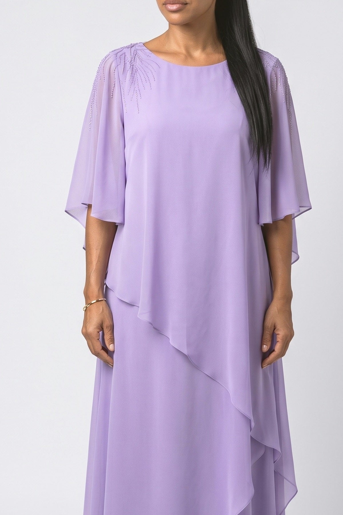 Cape Cocktail Dress, fabric detail