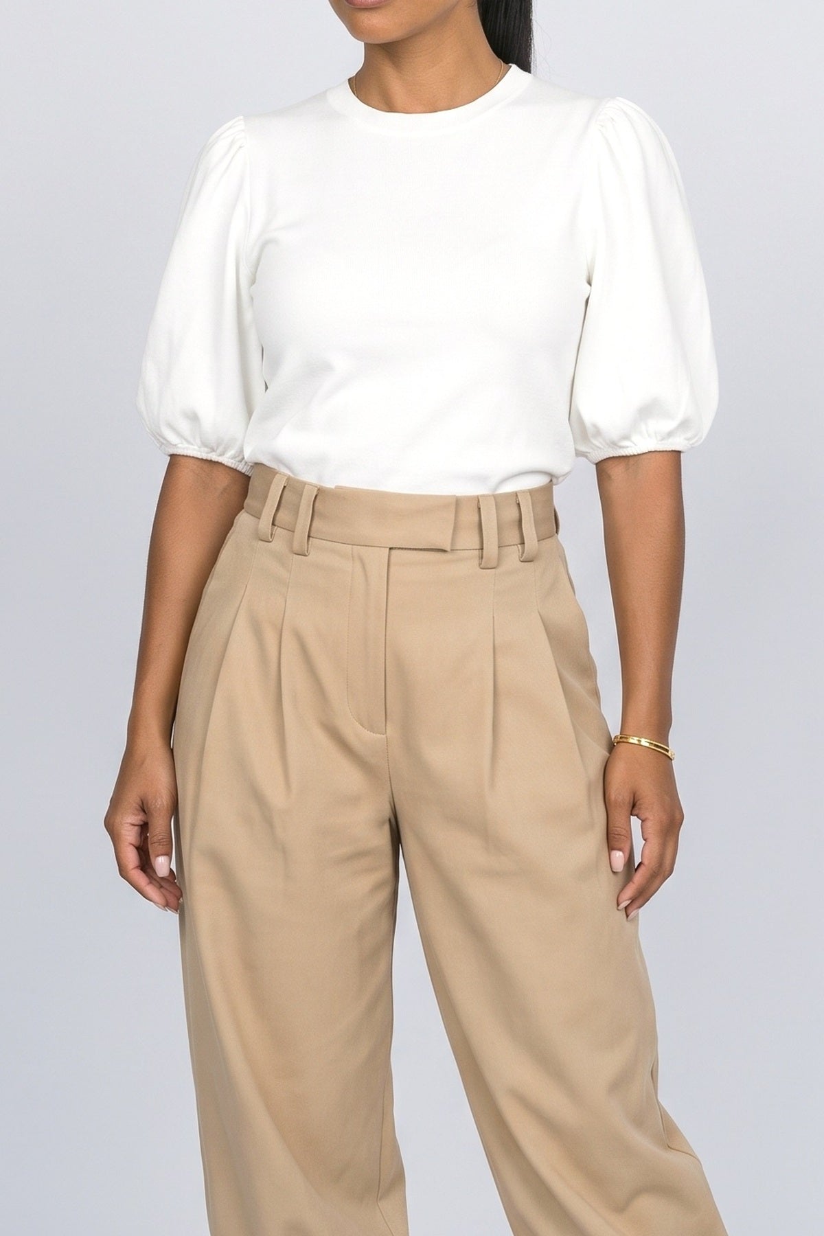 Pleated Wide Leg Pants, fabric detail