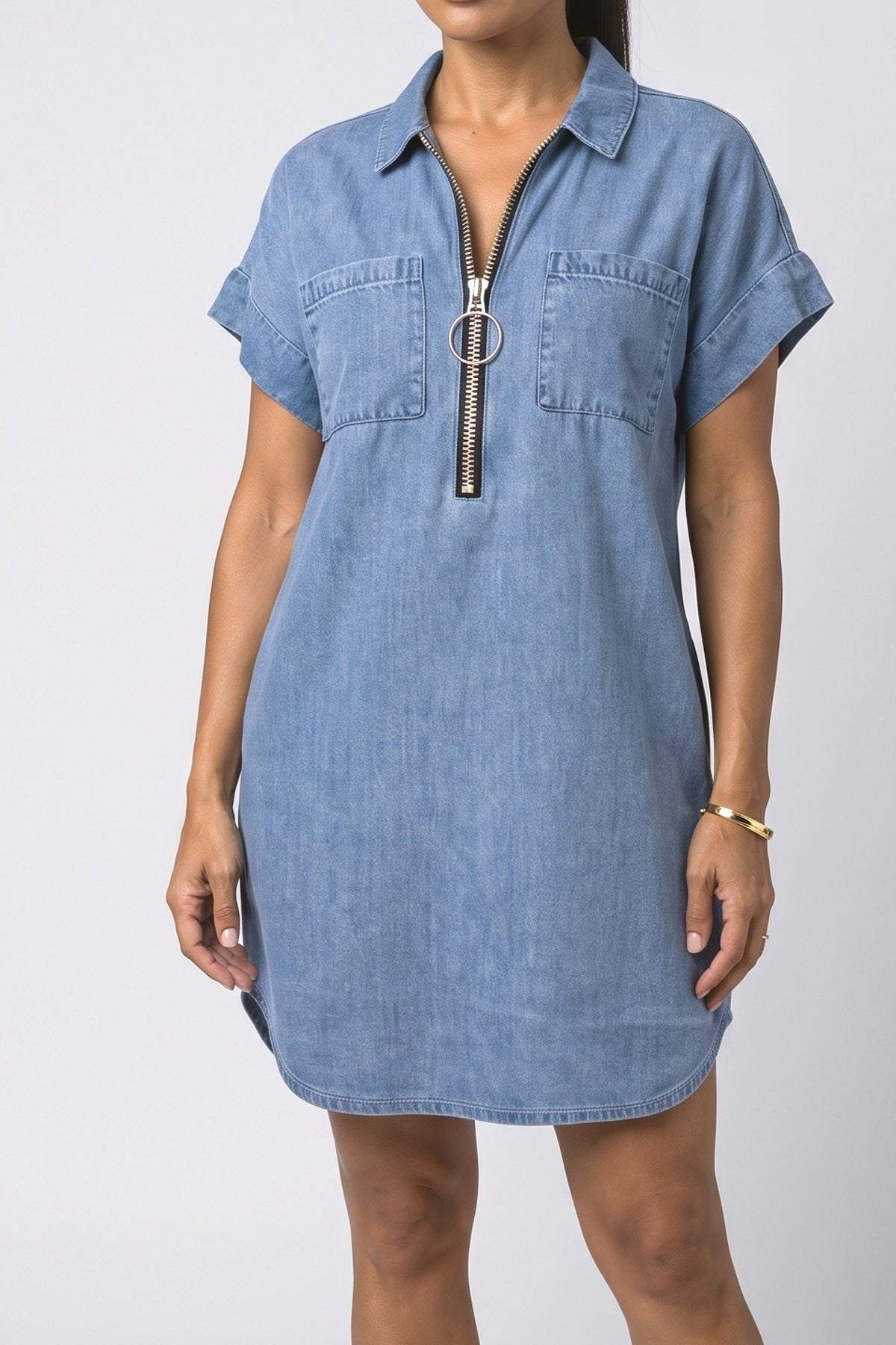 Denim Summer Dress, fabric detail
