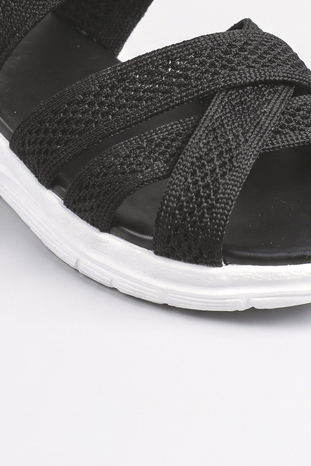 Knit Platform Sandals, fabric detail