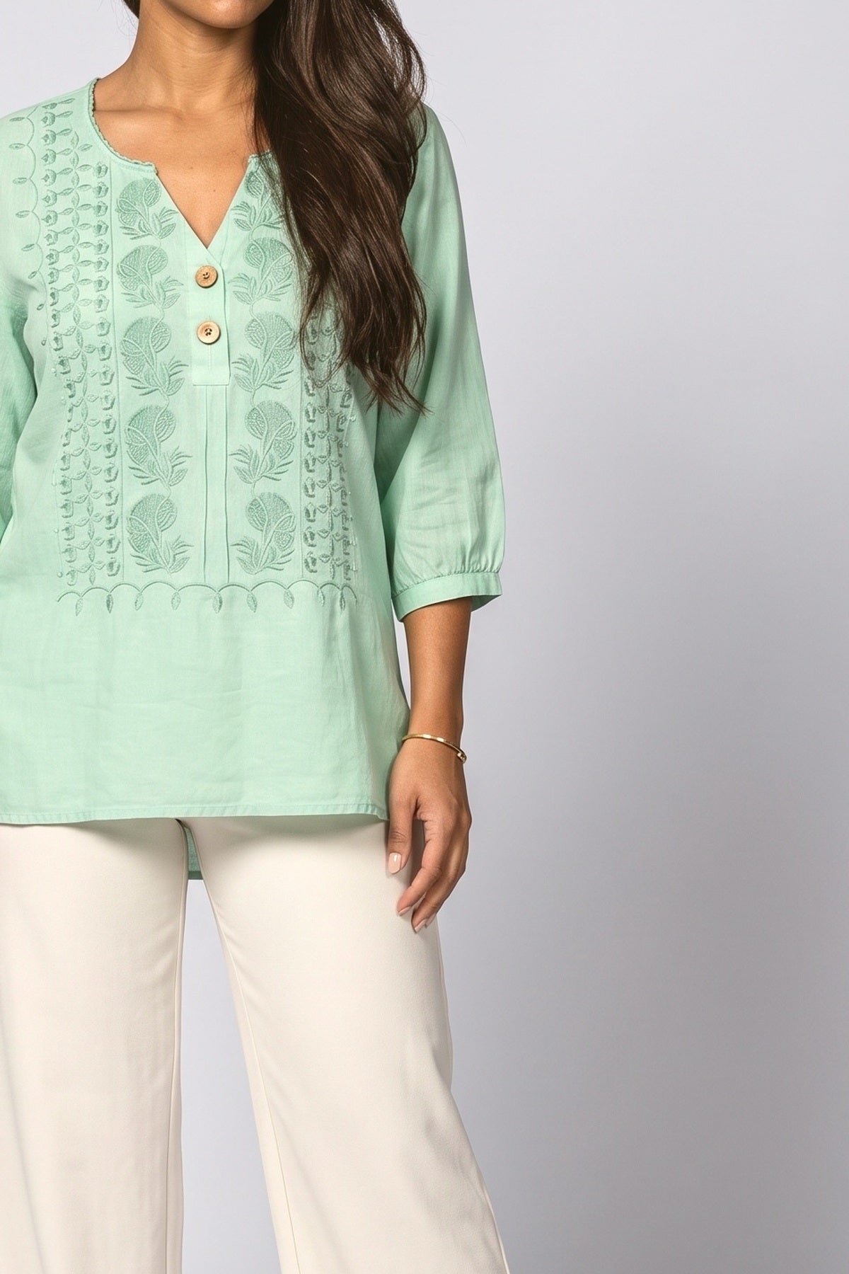 V-Neck Blouse, fabric detail