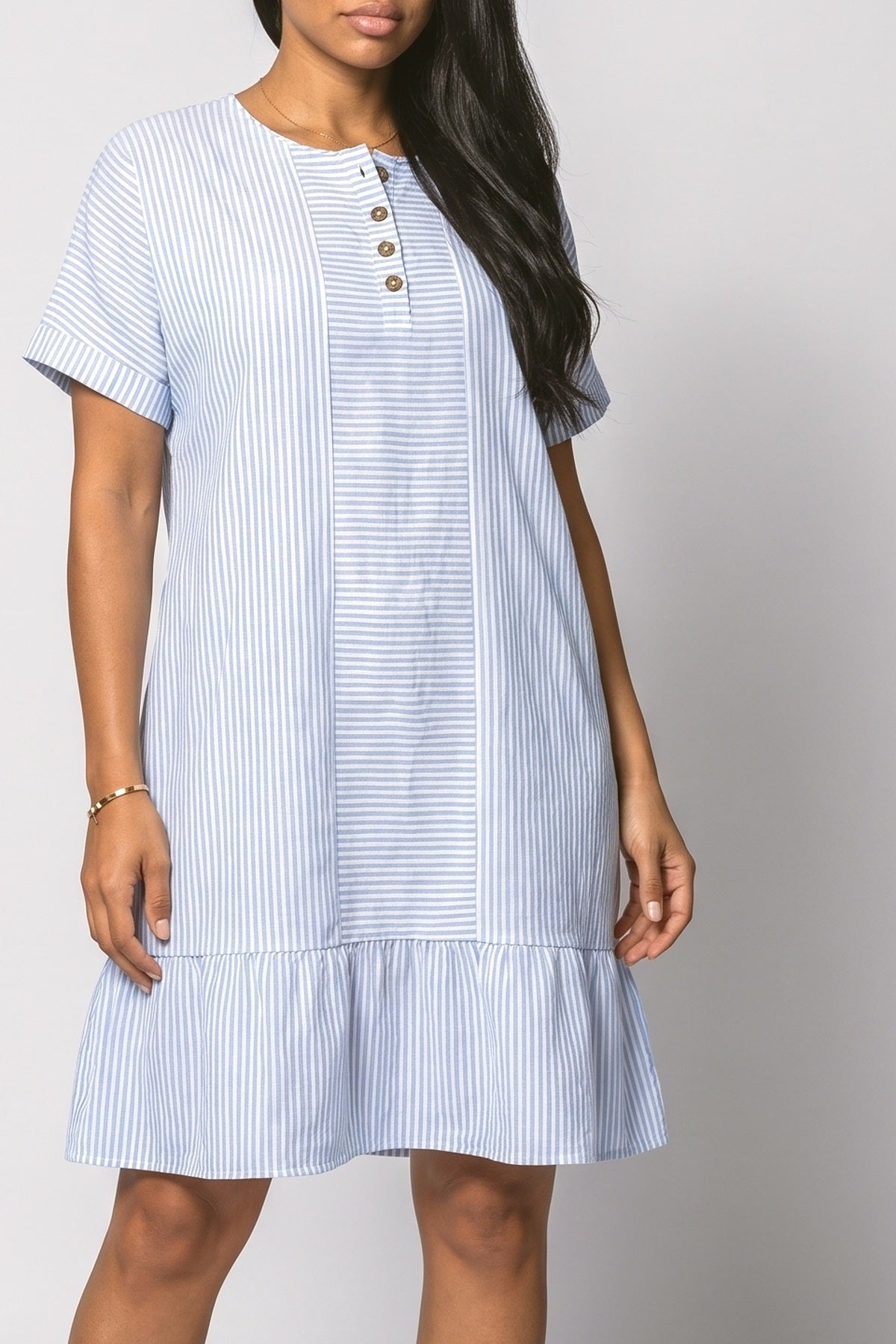 Striped Mini Dress, fabric detail