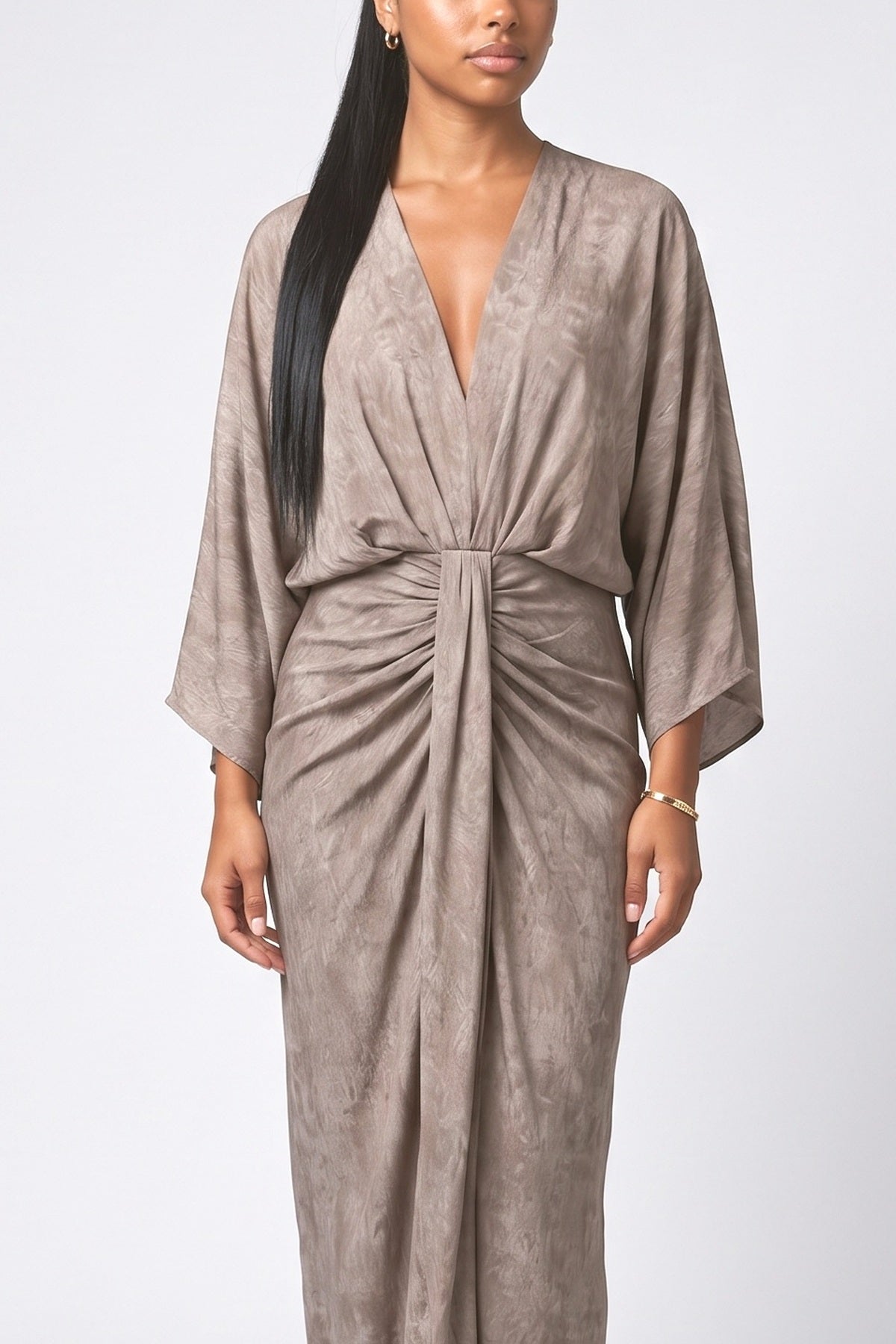 Illusion Printed Dress-11, fabric detail