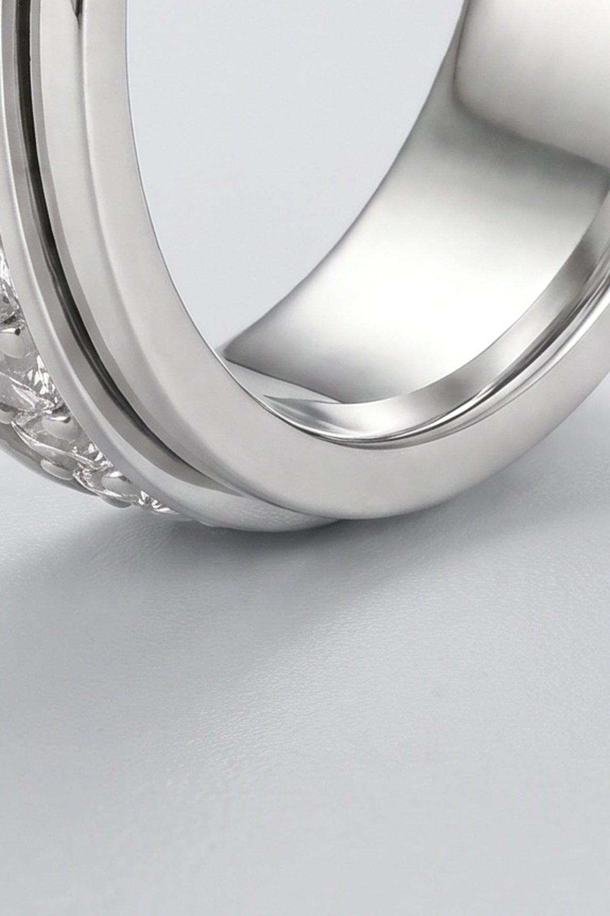 Stackable Rings, fabric detail
