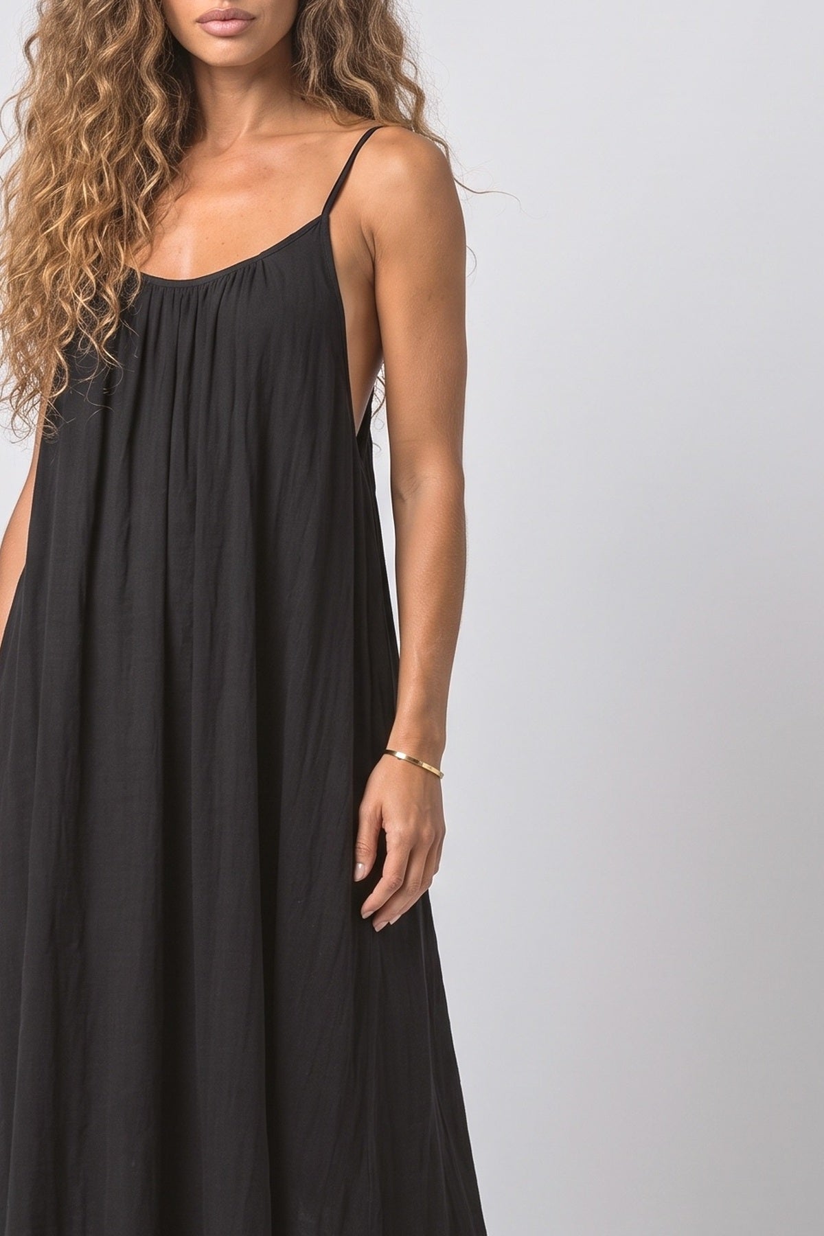 Backless Cami Maxi Dress, fabric detail
