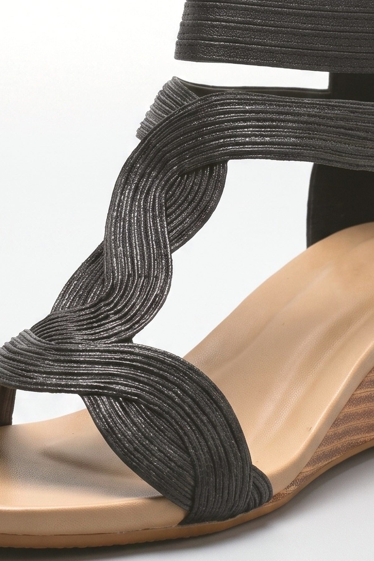 Wedge Sandals, fabric detail