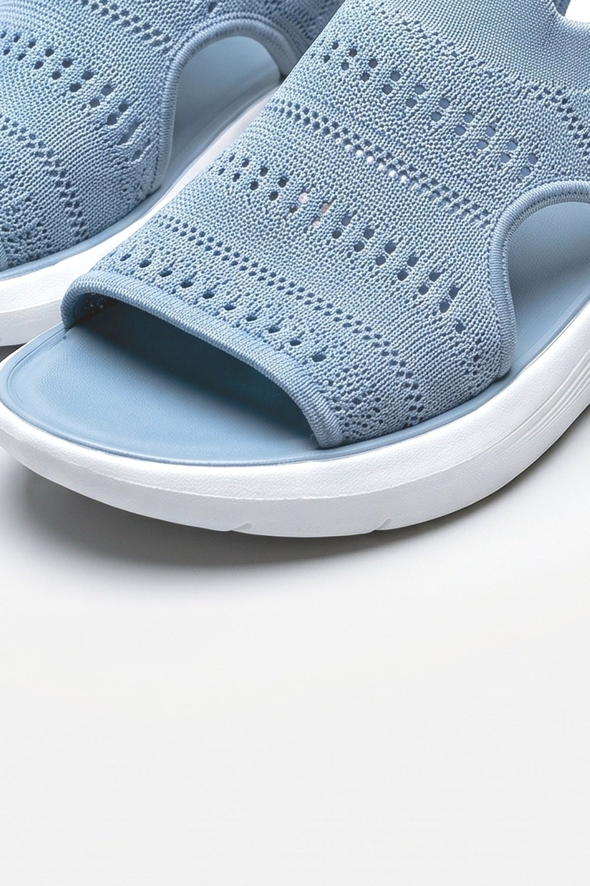 Knit Platform Sandals, fabric detail