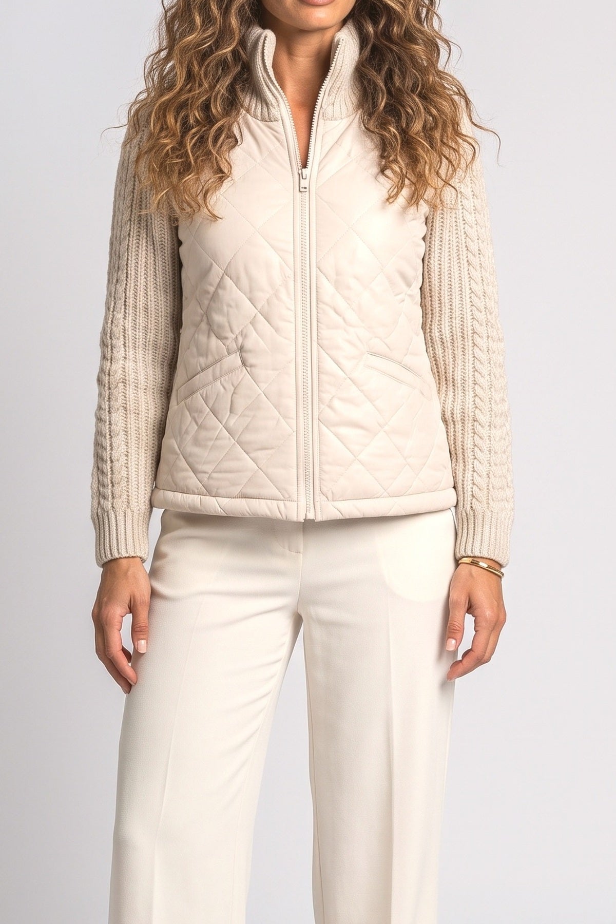 Knit Puffer Jacket, fabric detail