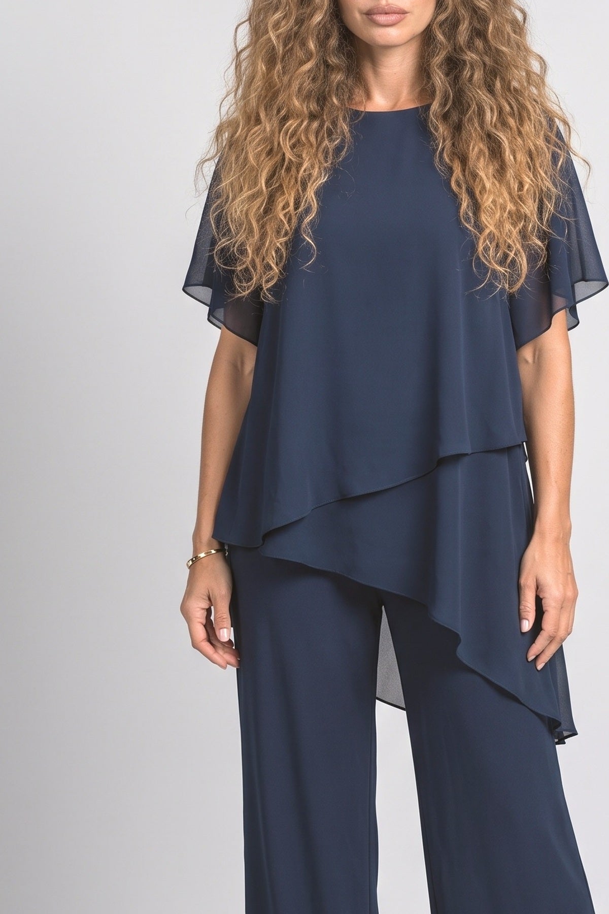 Asymmetric Two Piece Outfit, fabric detail