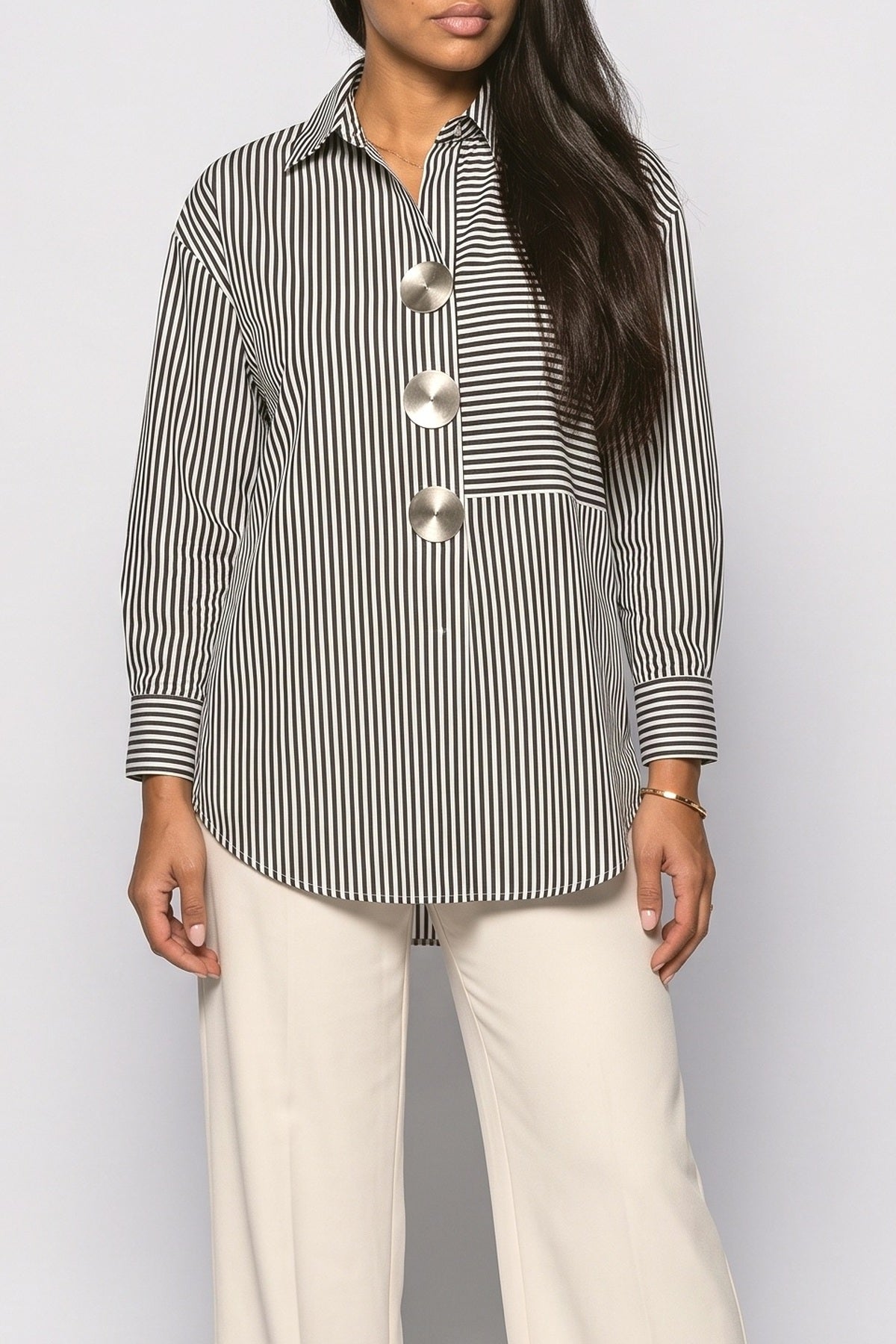 Striped Blouse, fabric detail