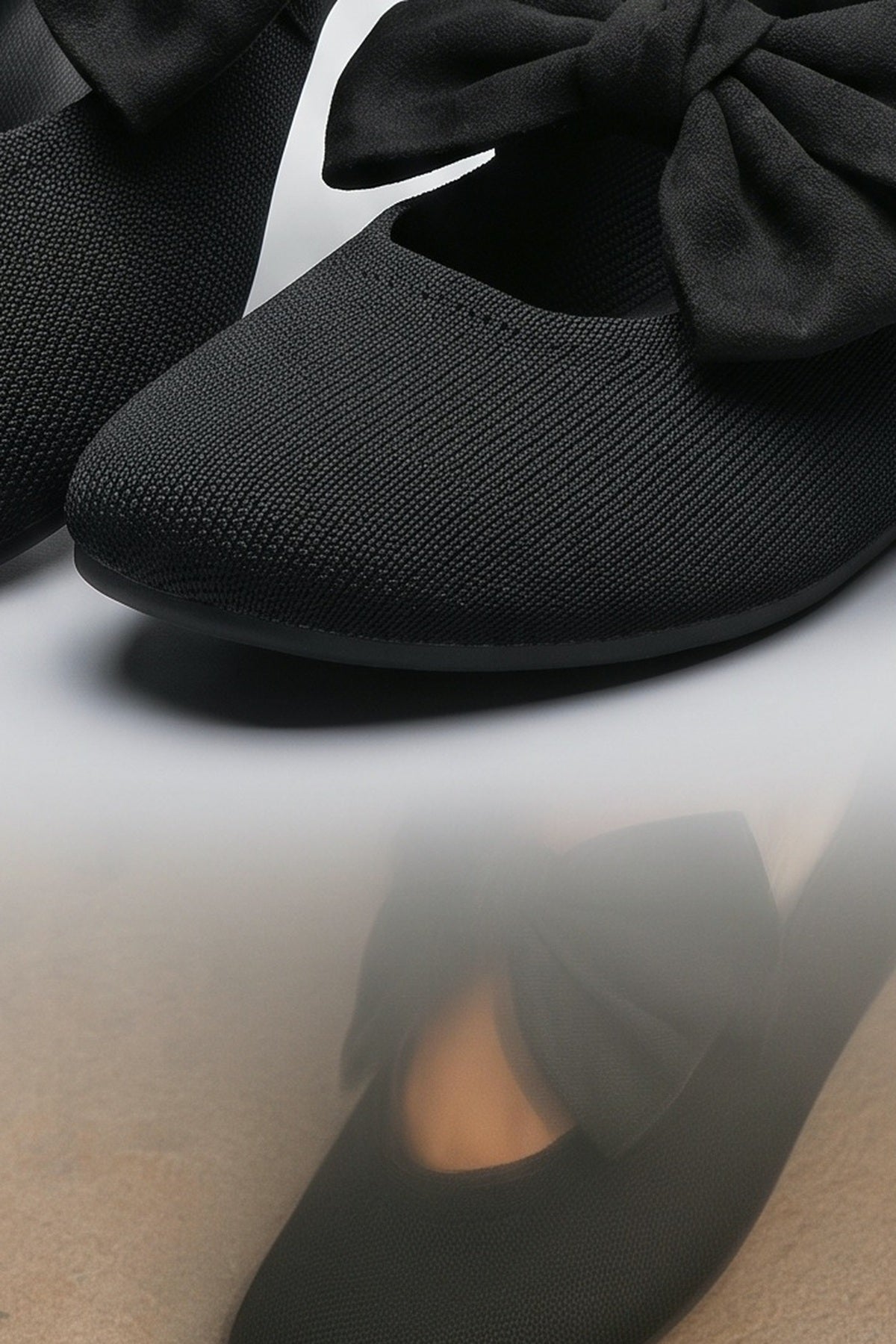 Knit Ballet Flats, fabric detail