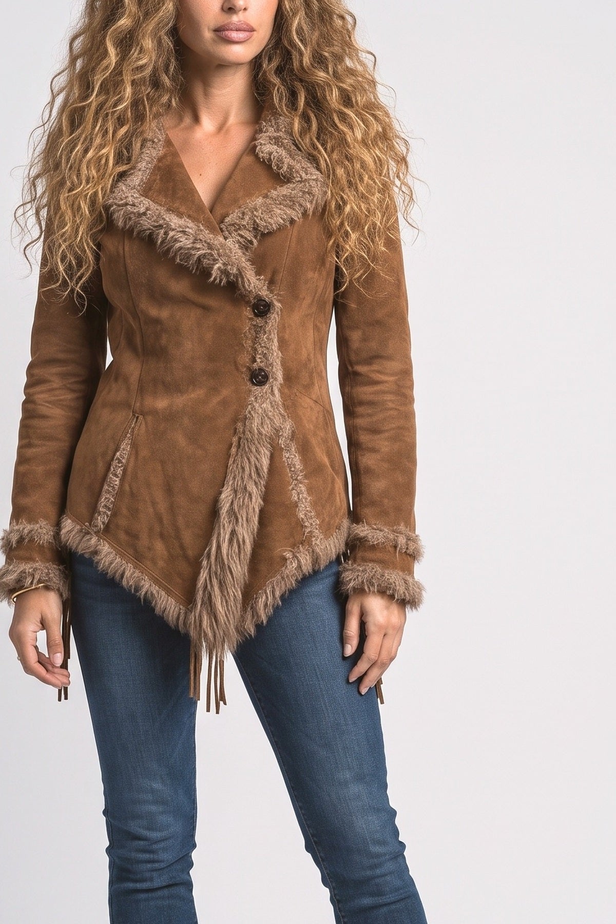 Fringe Denim Jacket, fabric detail