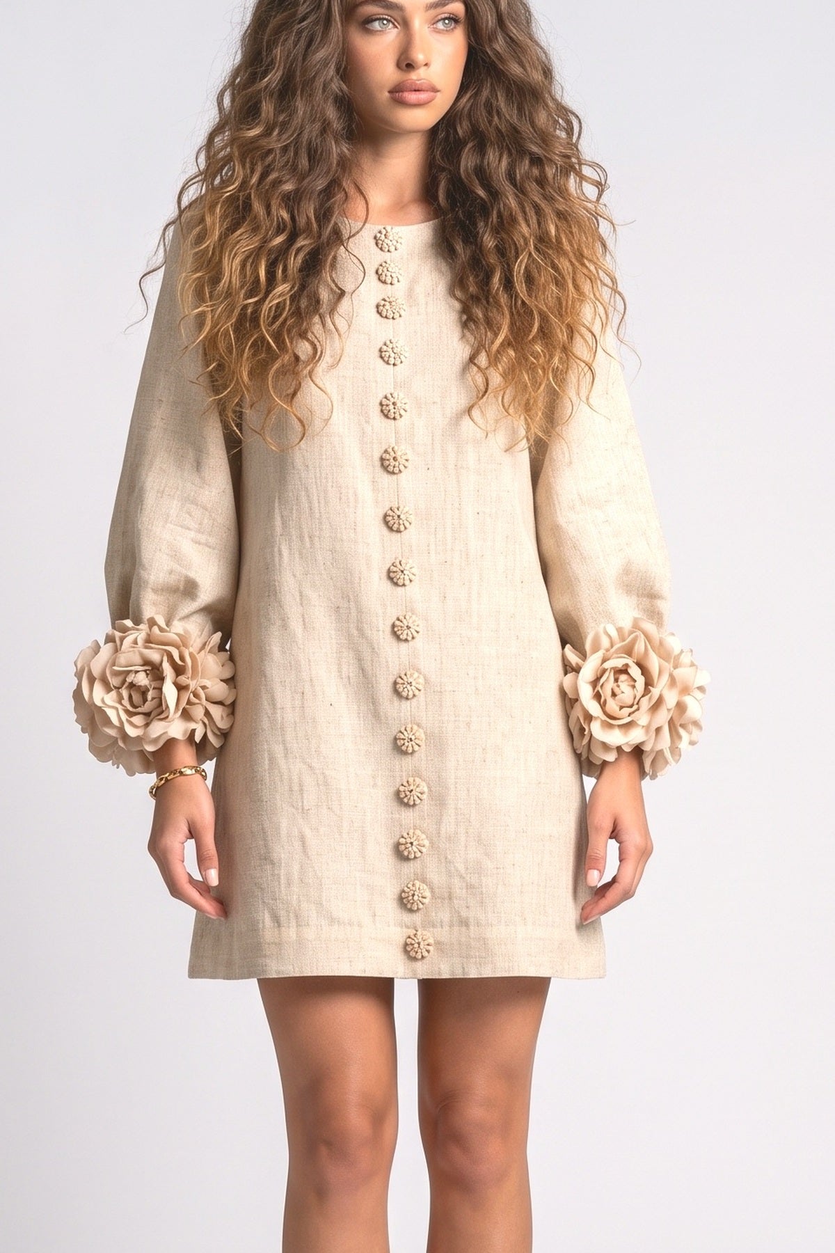 Floral Mini Dress, fabric detail