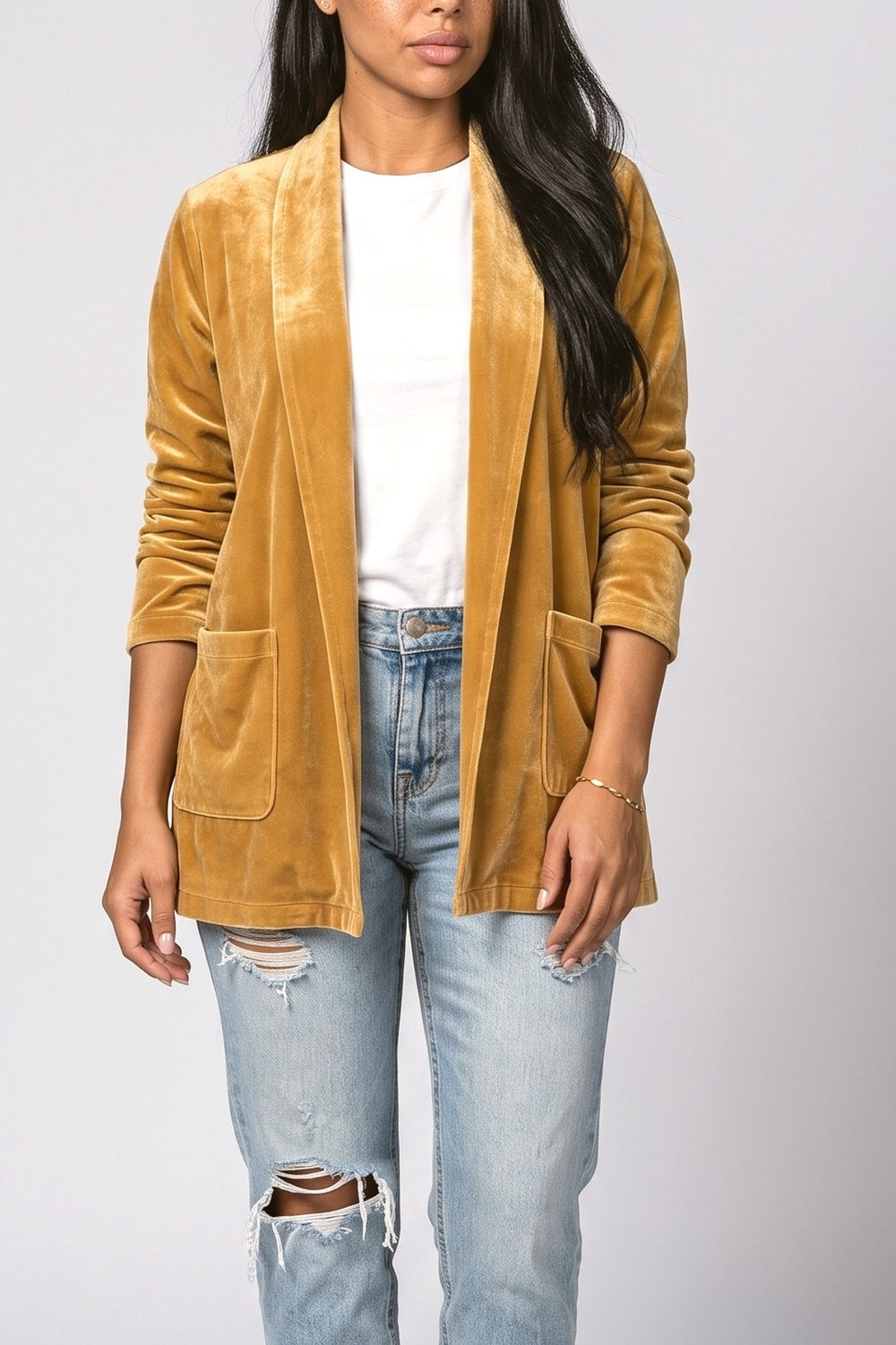 Velvet Knit Cardigan, fabric detail