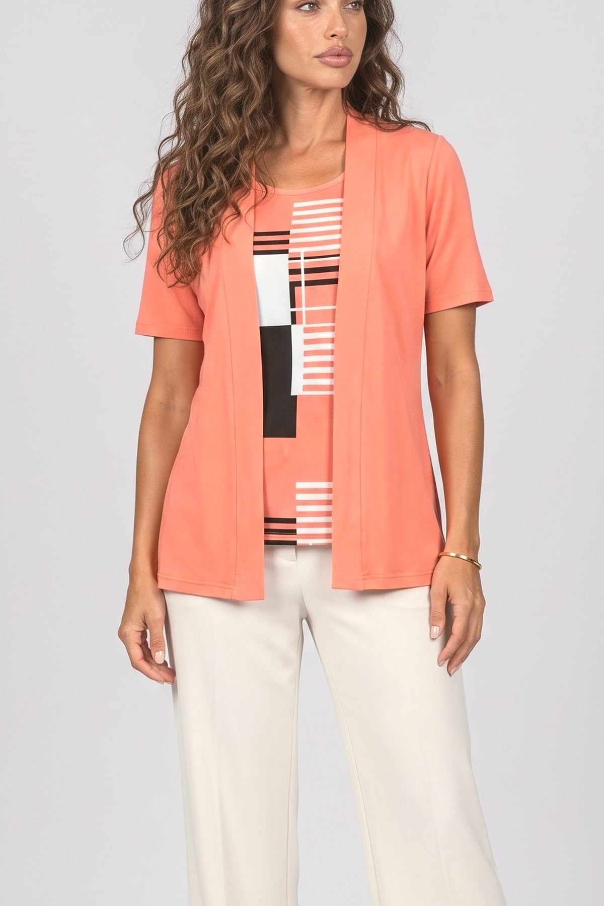 Colorblock Knit Cardigan, fabric detail