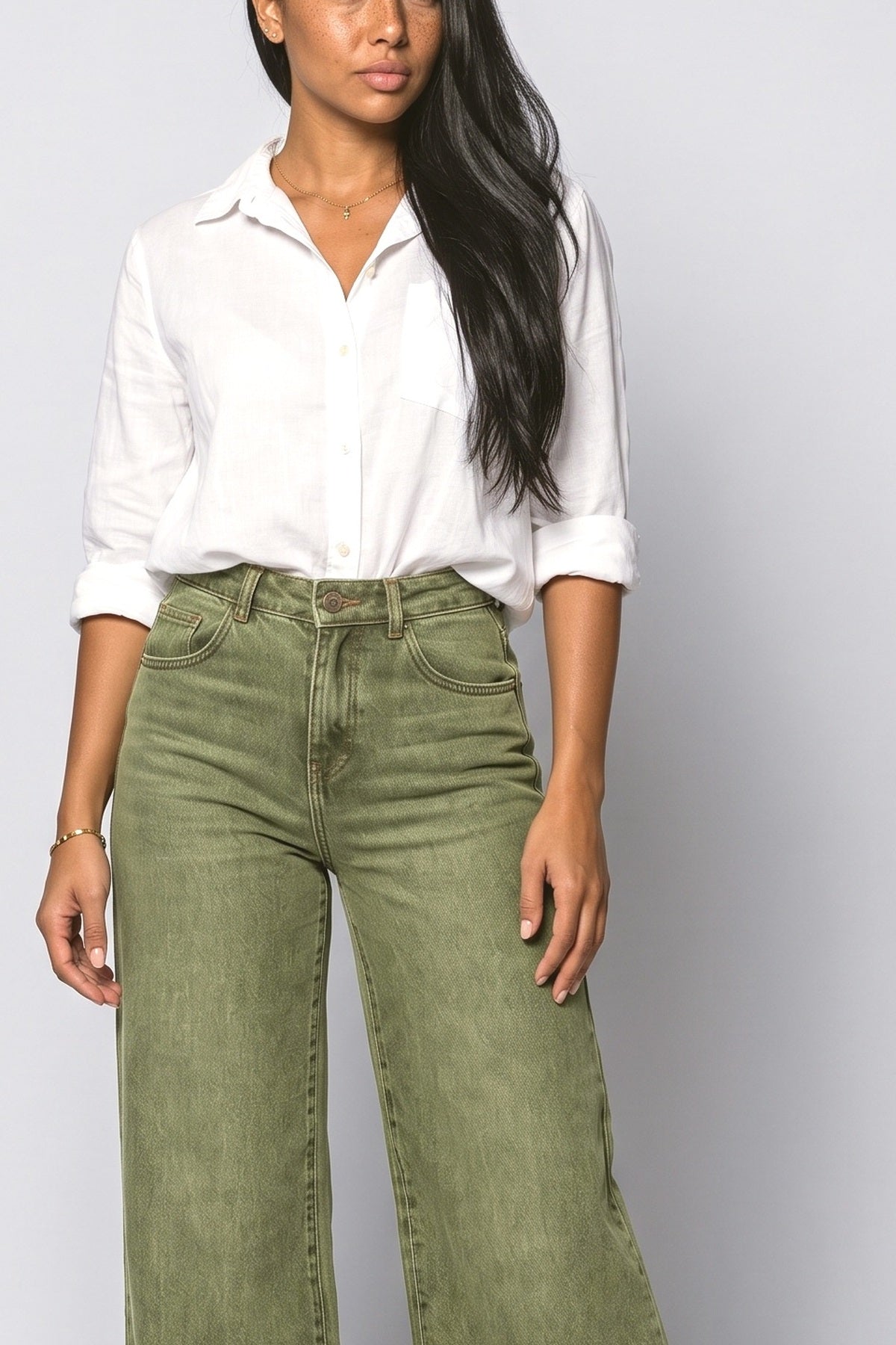 Wide Leg Jeans, fabric detail