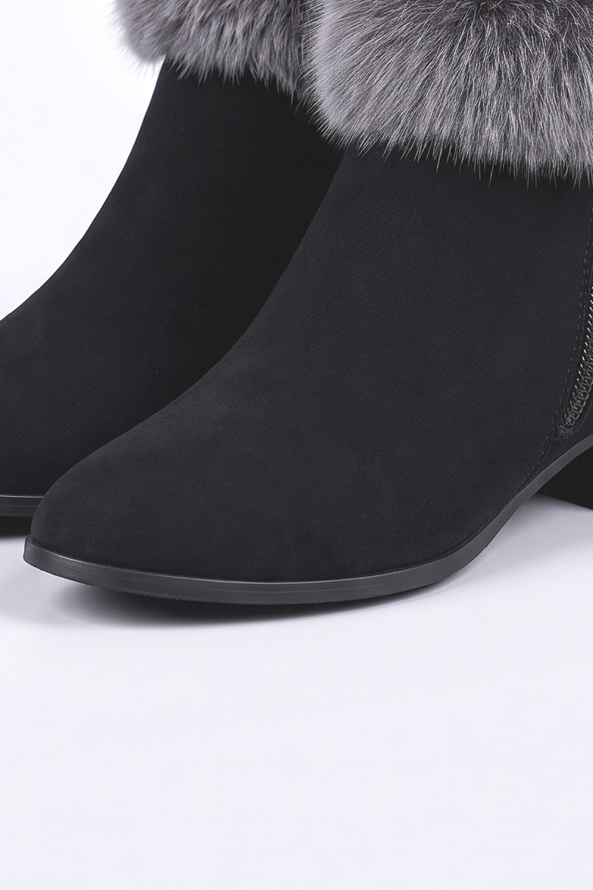 Black Ankle Boots, fabric detail