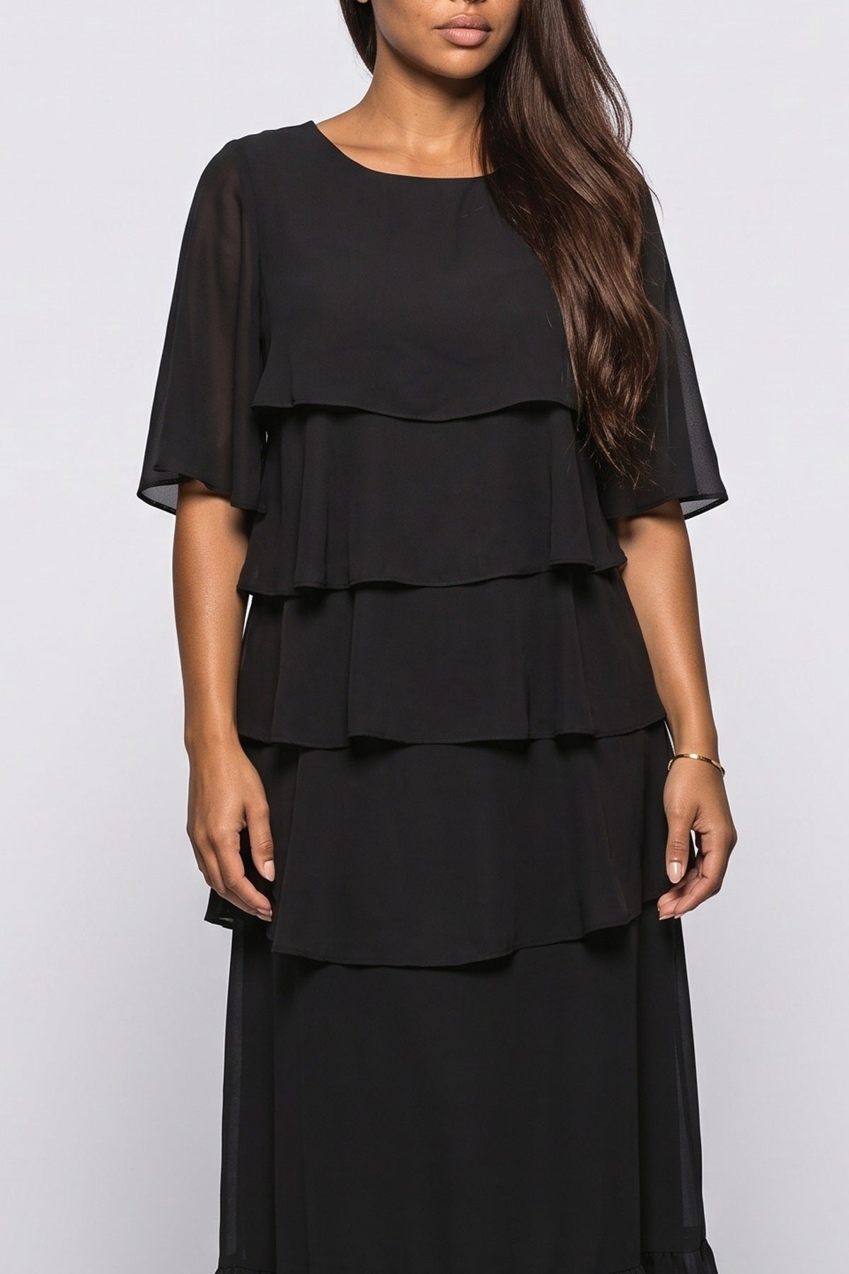 Ruffle Midi Dress, fabric detail