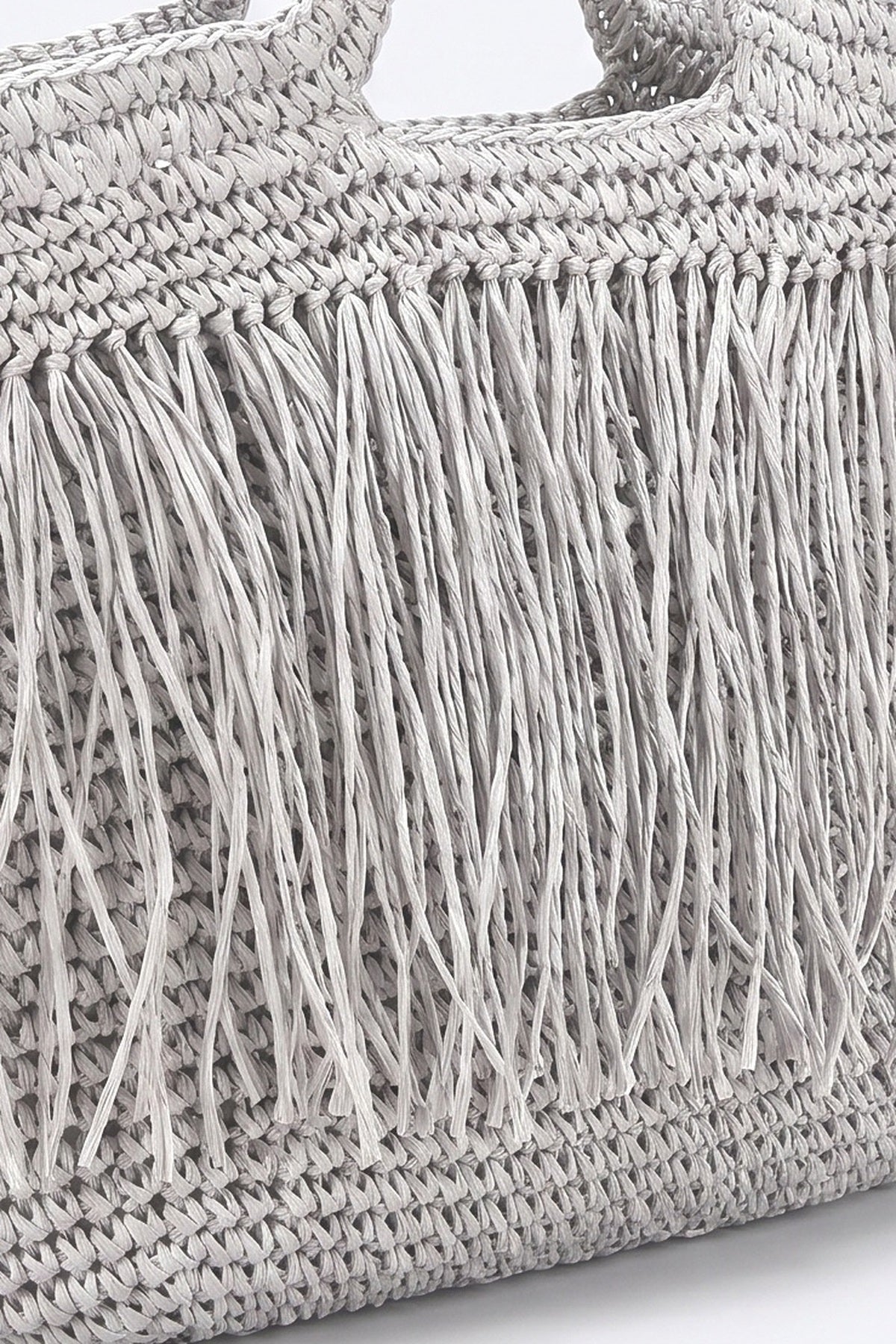Hand-woven Seaside Holiday Straw Bag, fabric detail