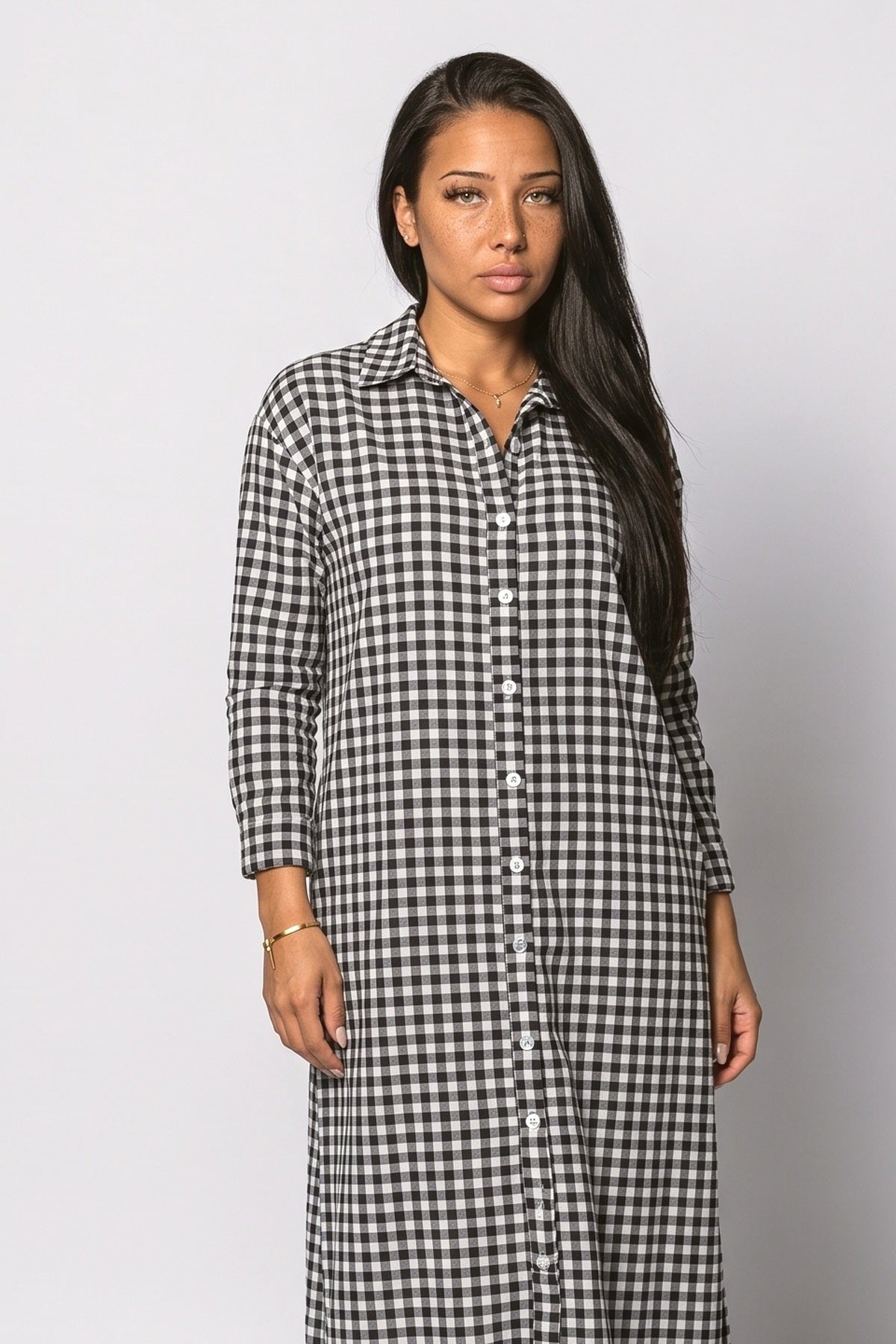 Gingham Maxi Dress, fabric detail