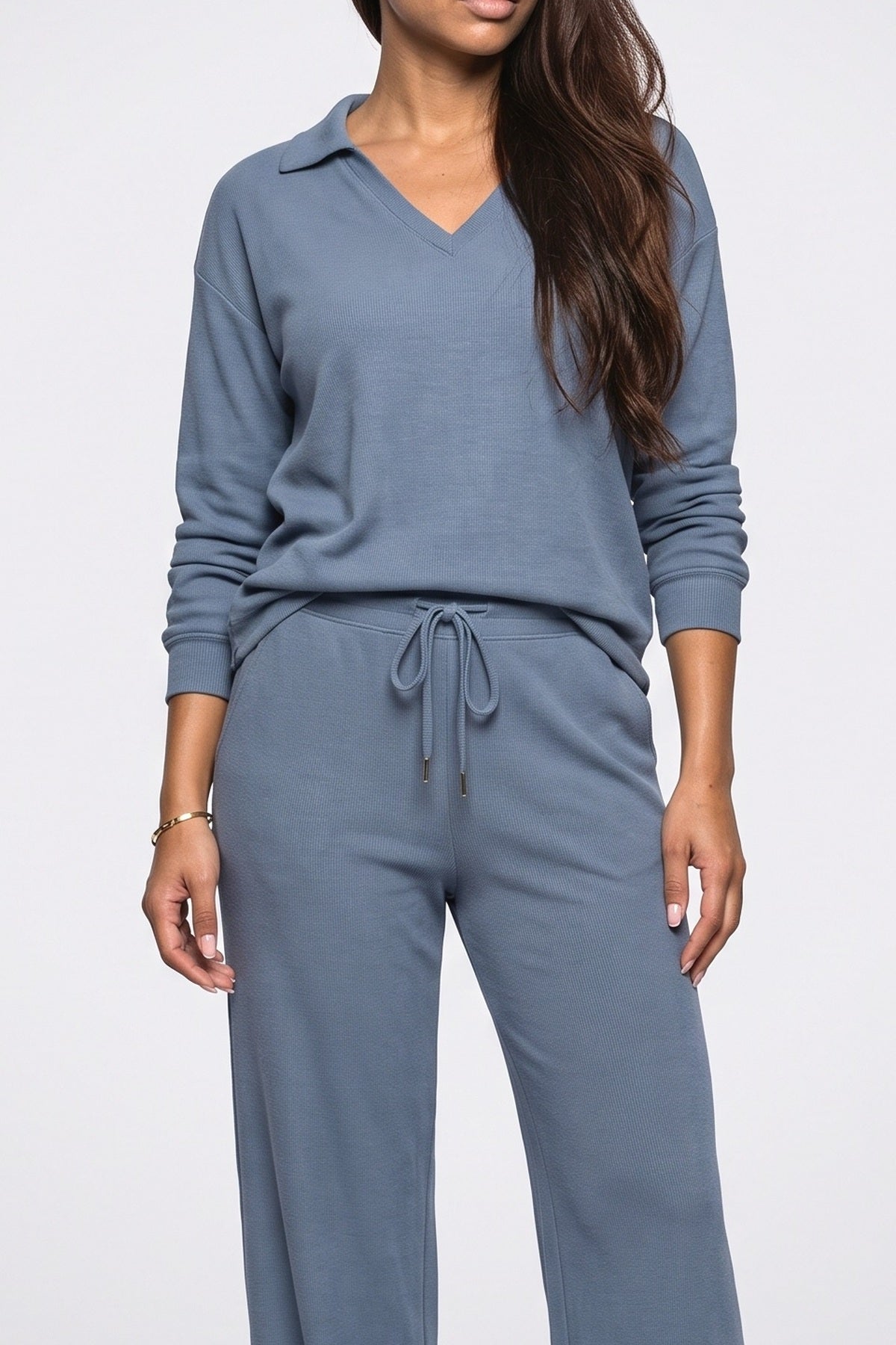 Ribbed Lounge Set, fabric detail