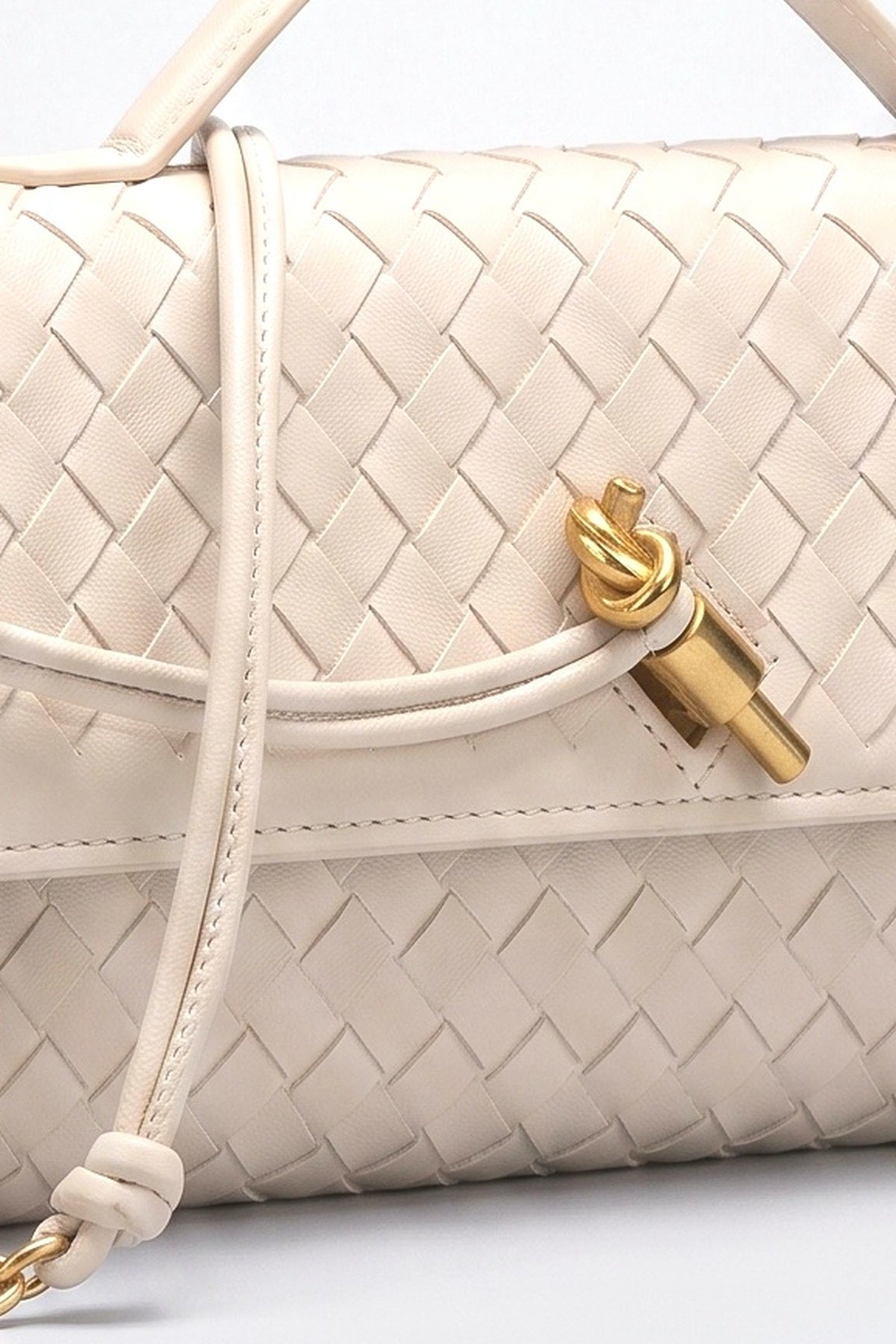 Two Way Woven Flap Clutch Shoulder Bag, fabric detail