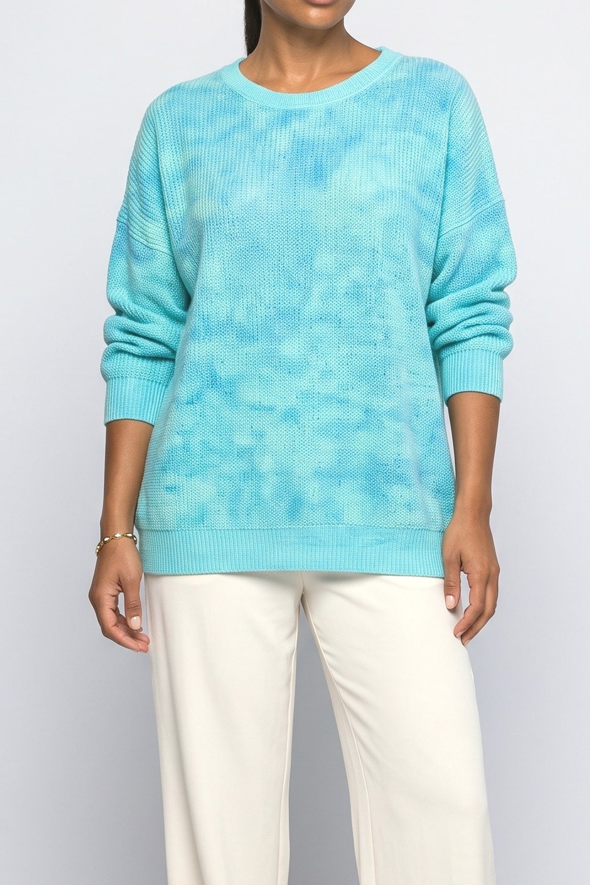 Multicolor Knit Oversized Sweater, fabric detail