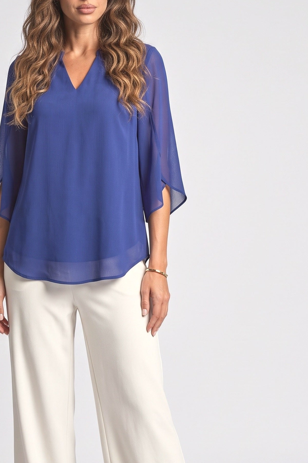V-Neck Blouse, fabric detail
