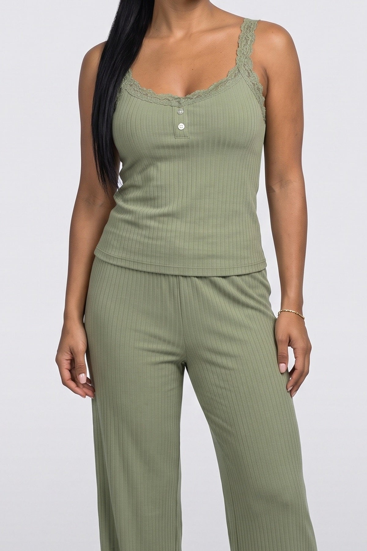 Ribbed Two Piece Outfit, fabric detail