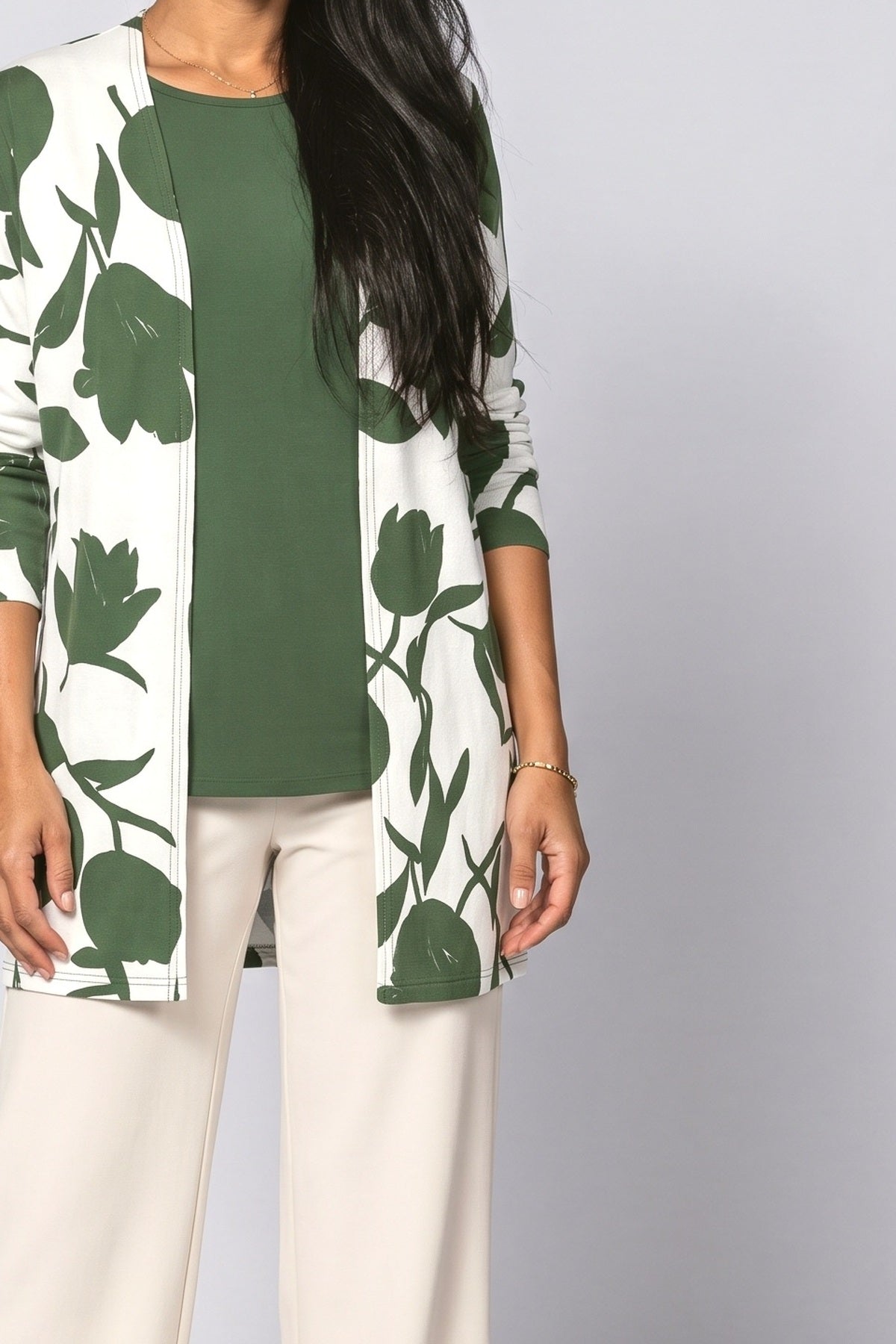 Floral Knit Cardigan, fabric detail