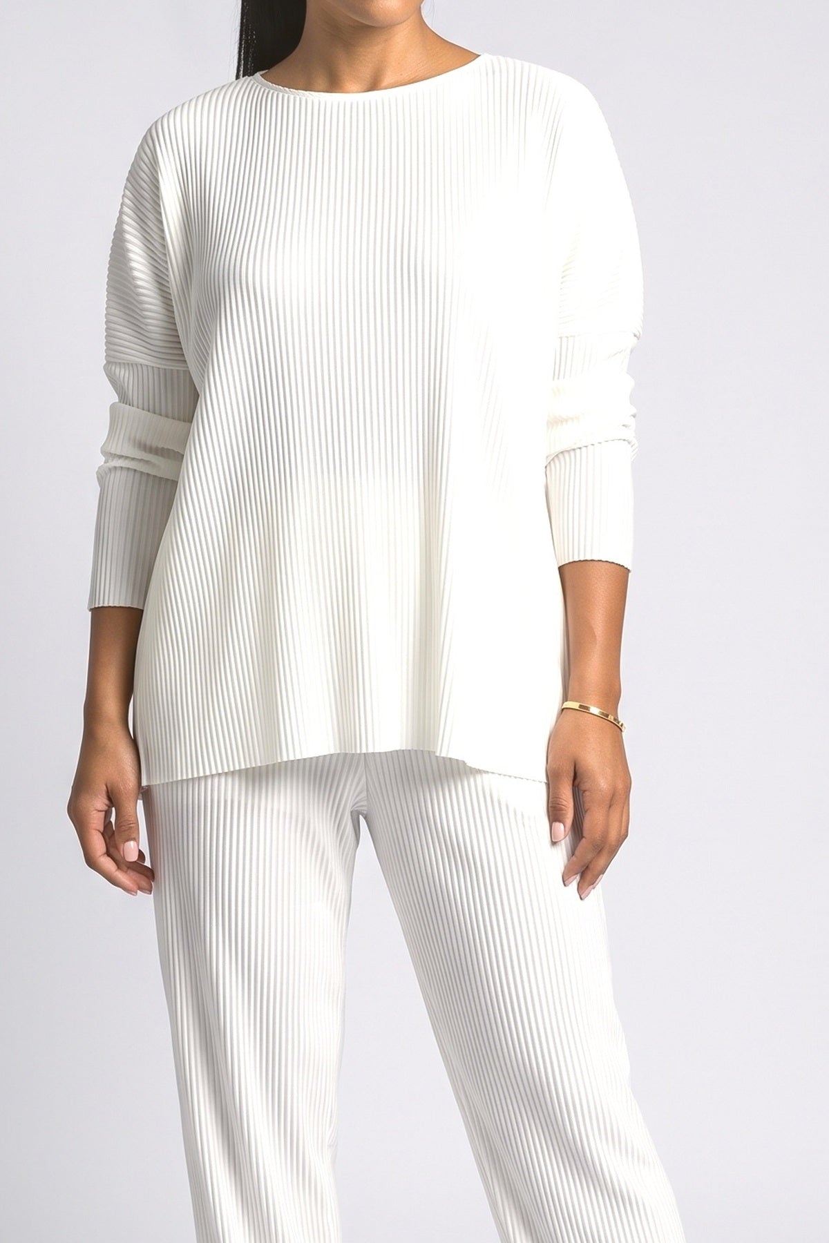 Pleated Two Piece Outfit, fabric detail