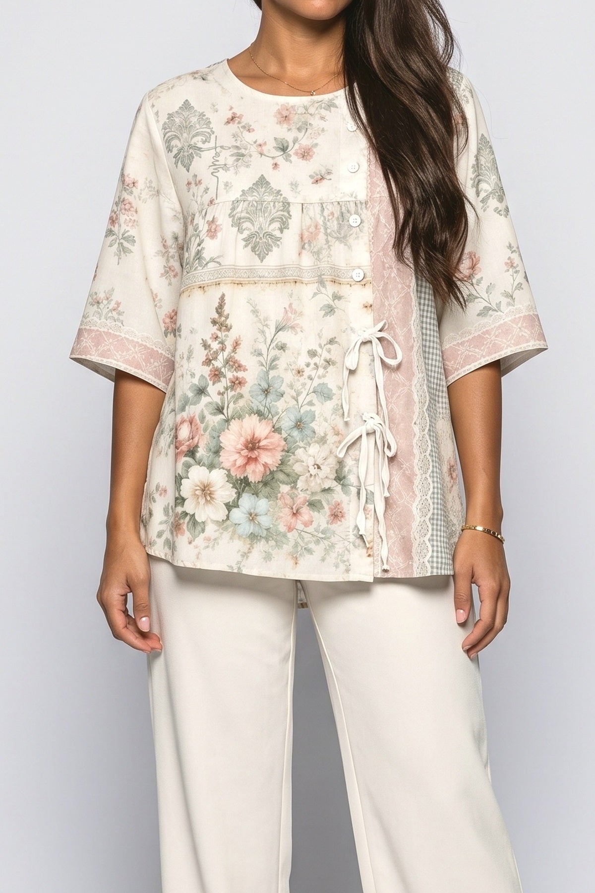 Floral Blouse, fabric detail