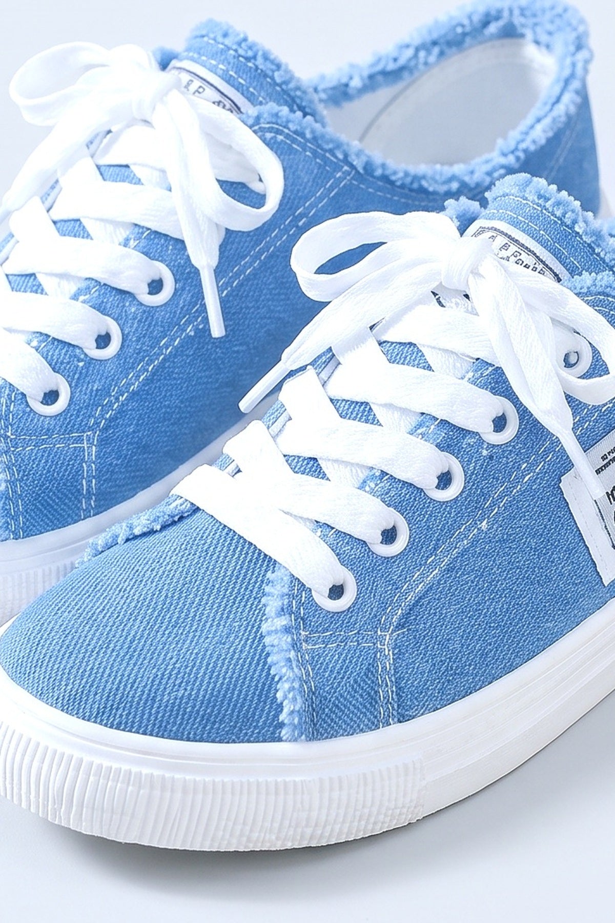 Denim Chunky Sneakers, fabric detail