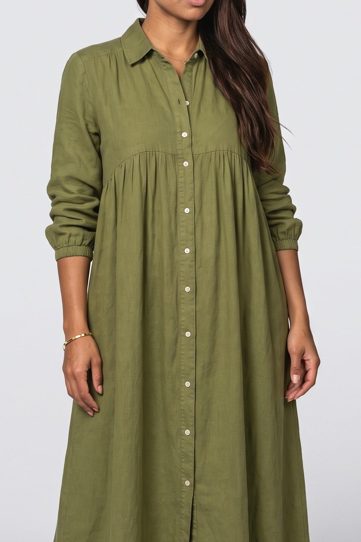 Linen Maxi Dress, fabric detail