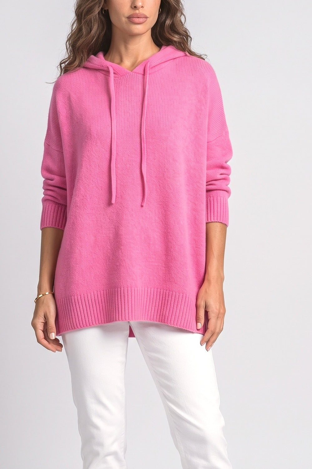 Knit Oversized Hoodie, fabric detail