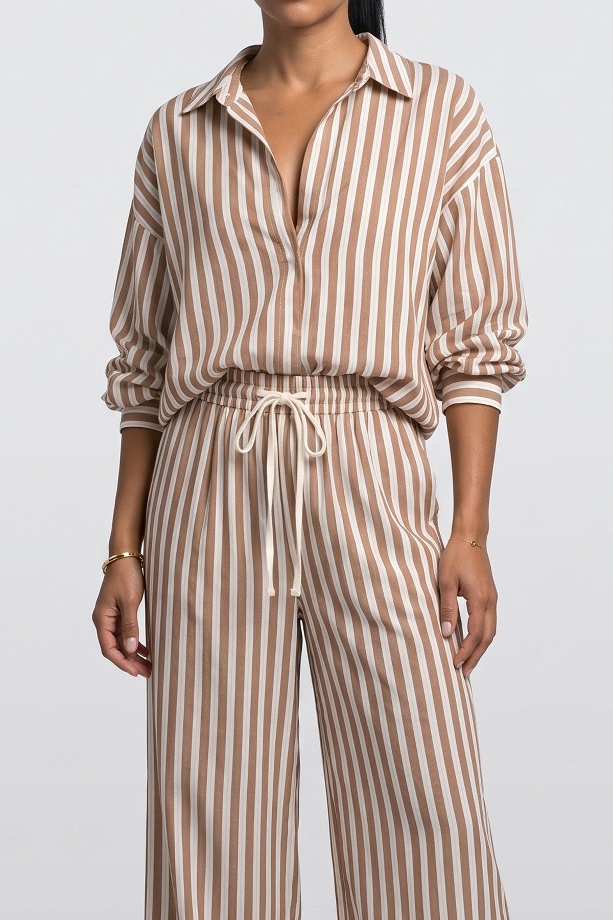 Striped Two Piece Outfit, fabric detail