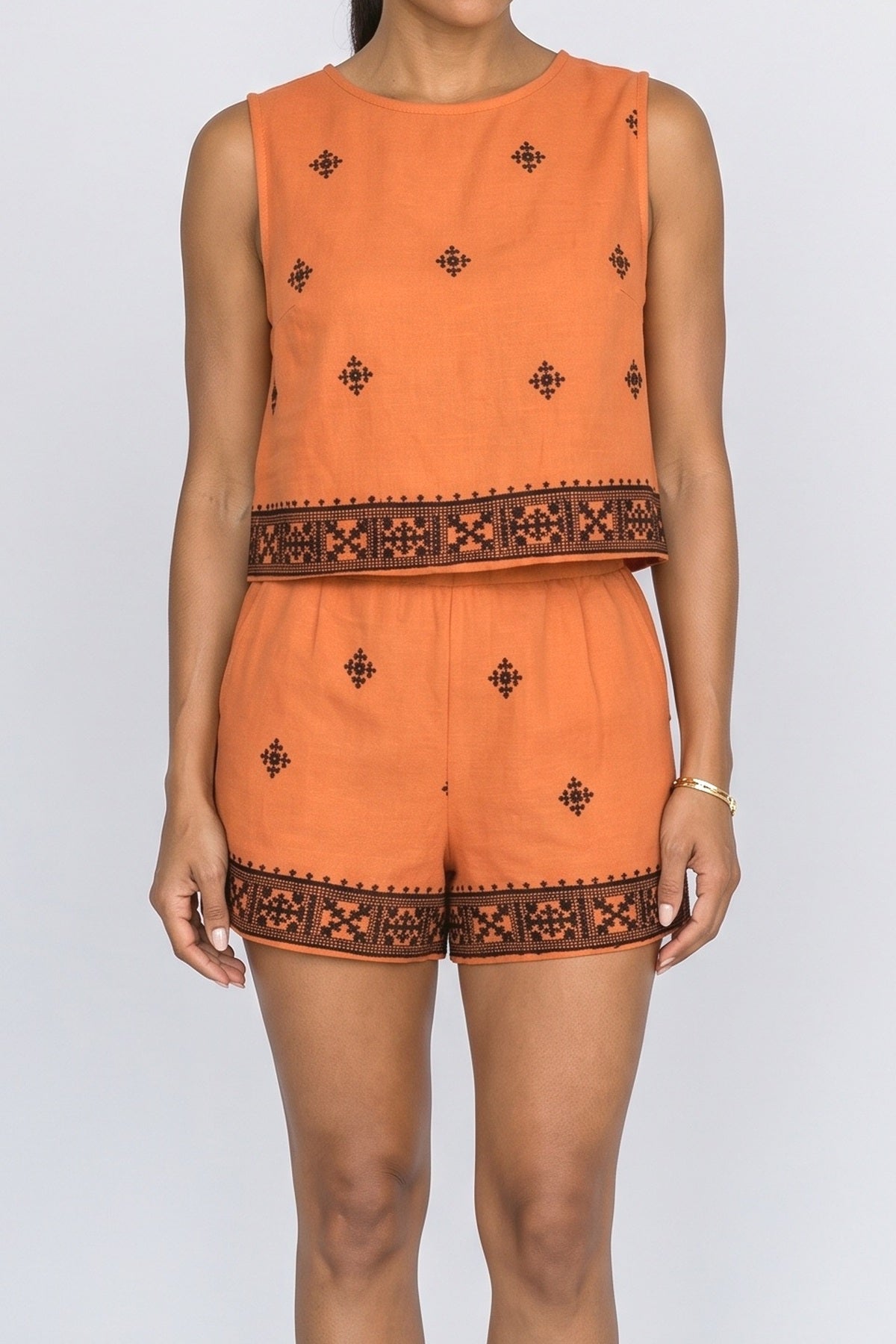 Sleeveless Two Piece Outfit, fabric detail