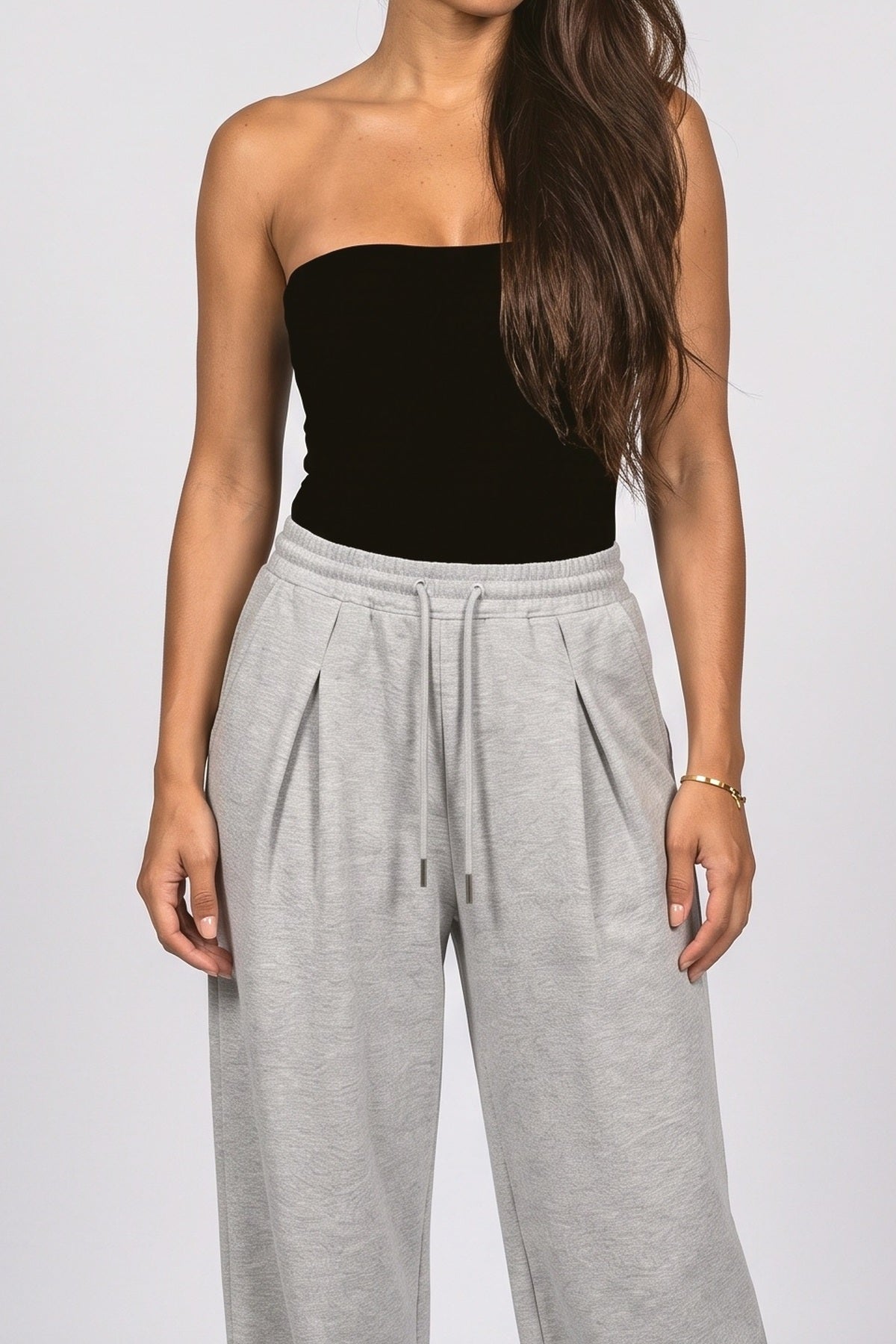 Pleated Wide Leg Pants, fabric detail