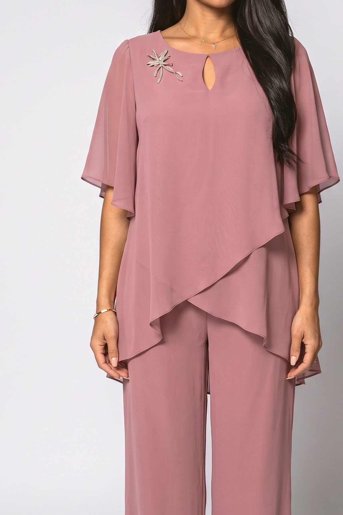 Chiffon Two Piece Outfit, fabric detail