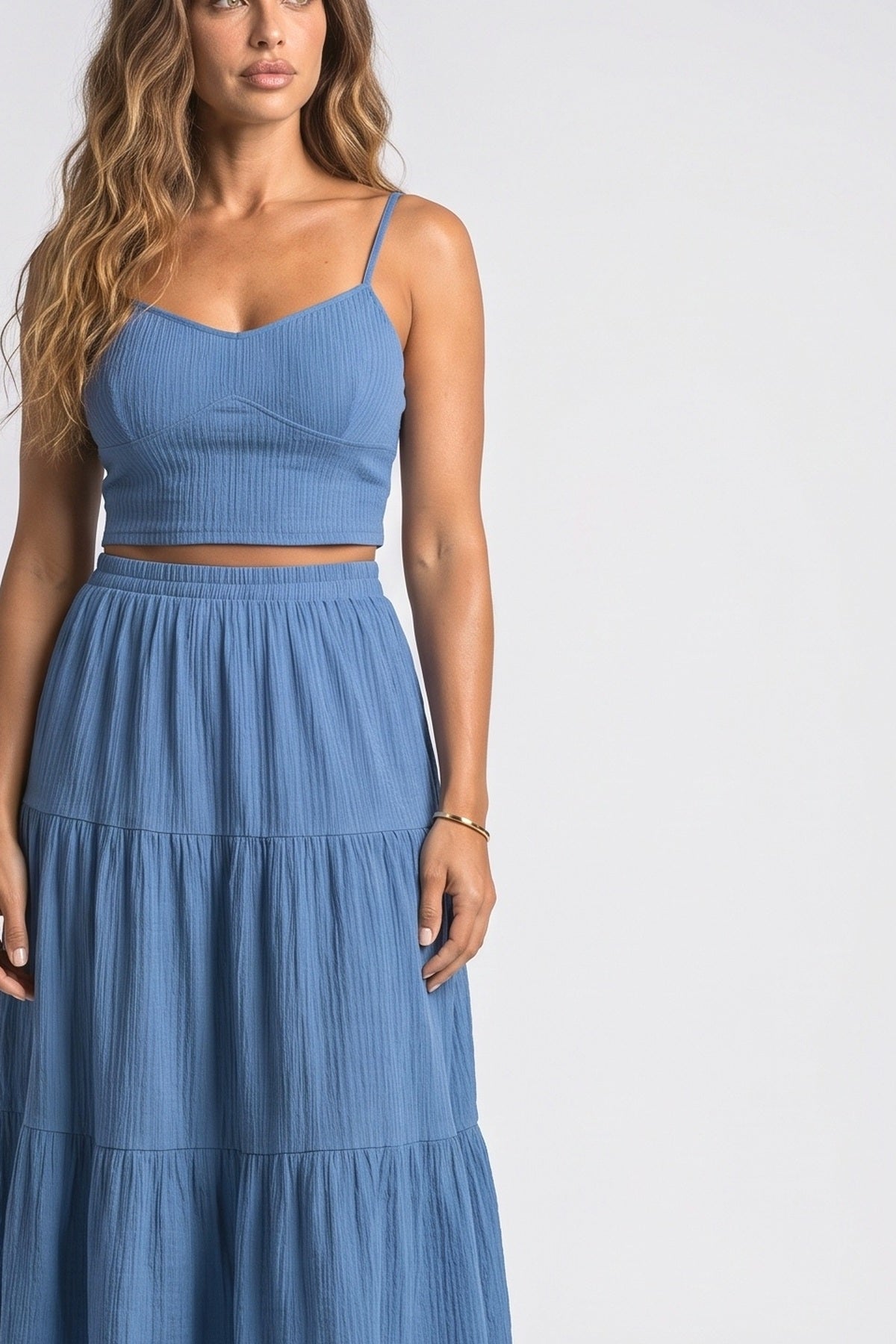 Cami Tiered Two Piece Outfit, fabric detail
