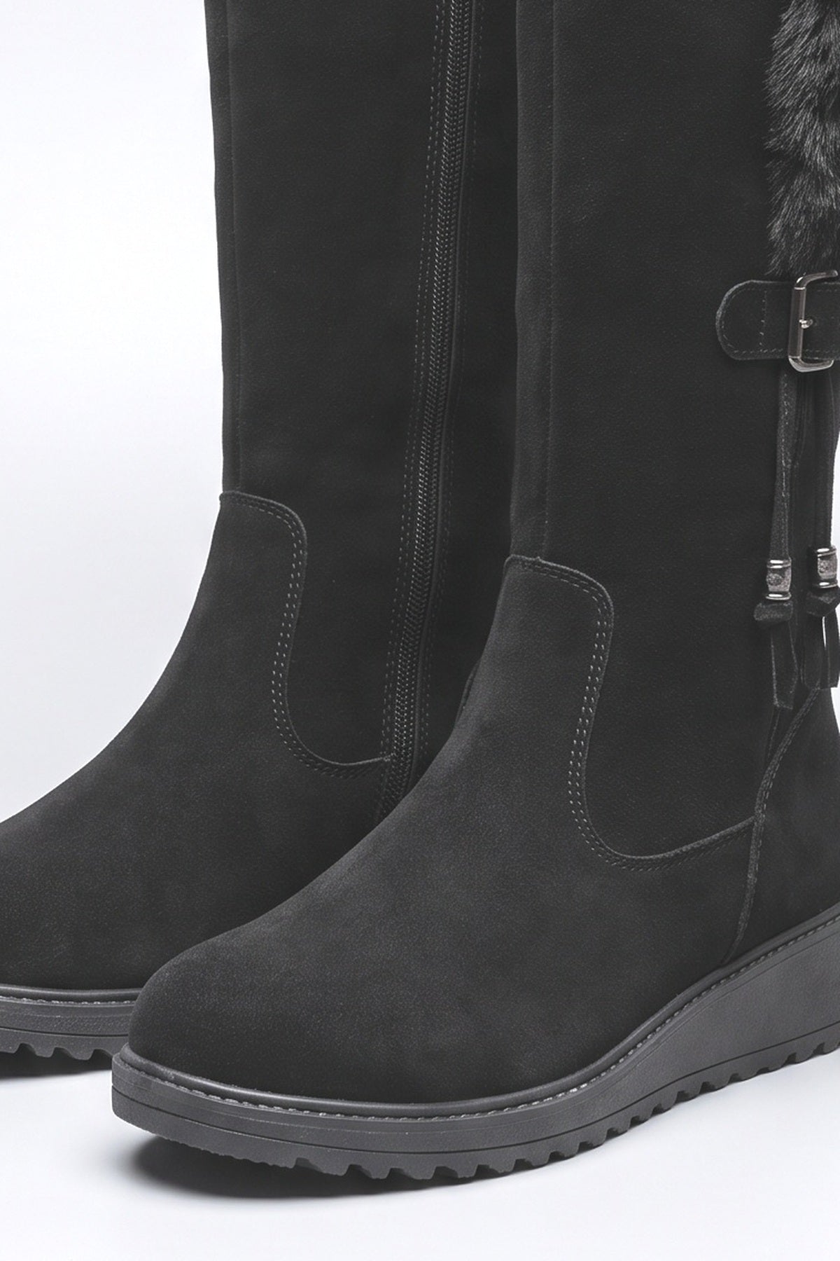 Black Women's Boots, fabric detail