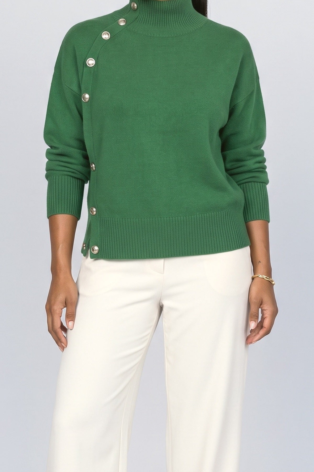 Asymmetric Pullover Sweater, fabric detail