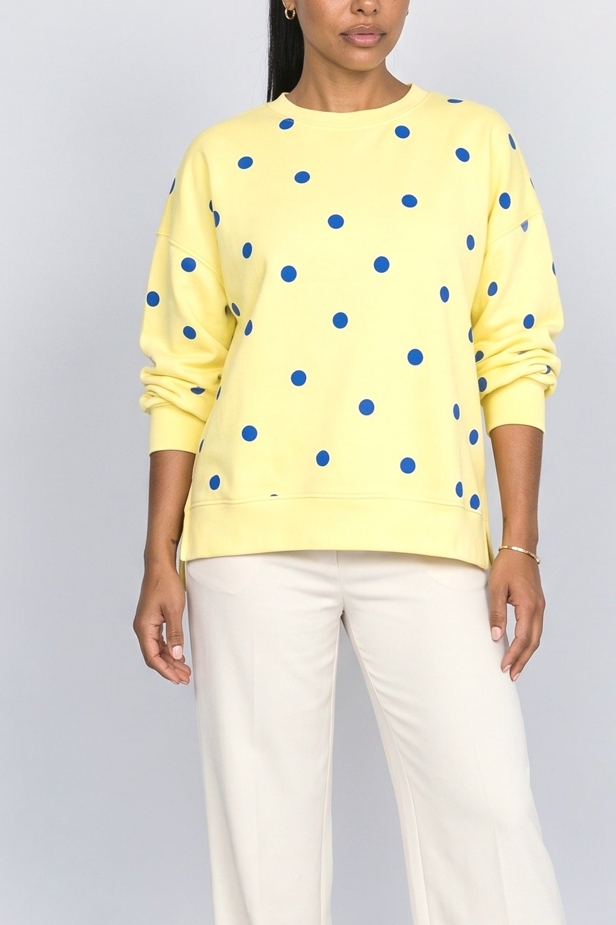 Polka Dot Sweatshirt, fabric detail