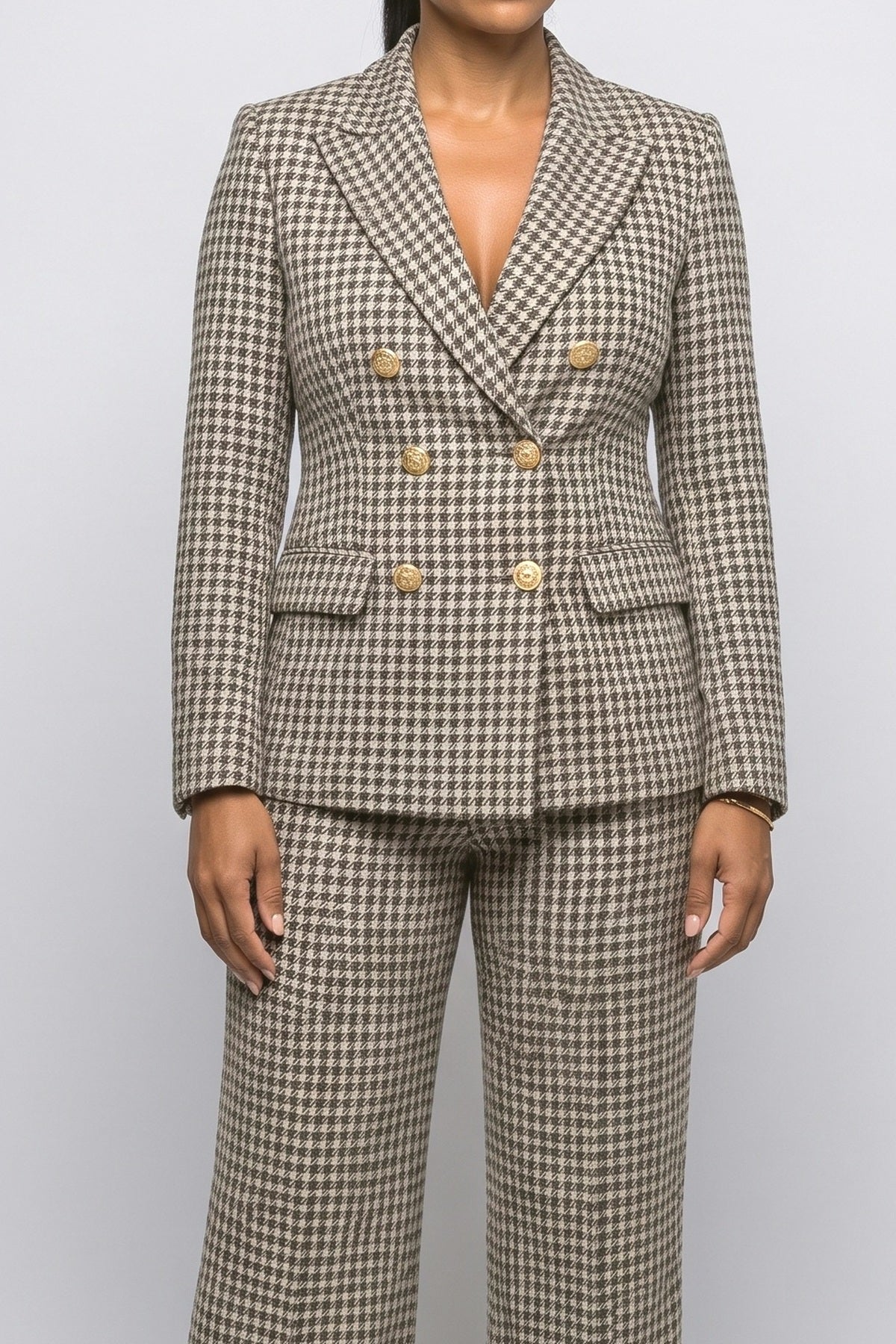 Plaid Two Piece Outfit, fabric detail
